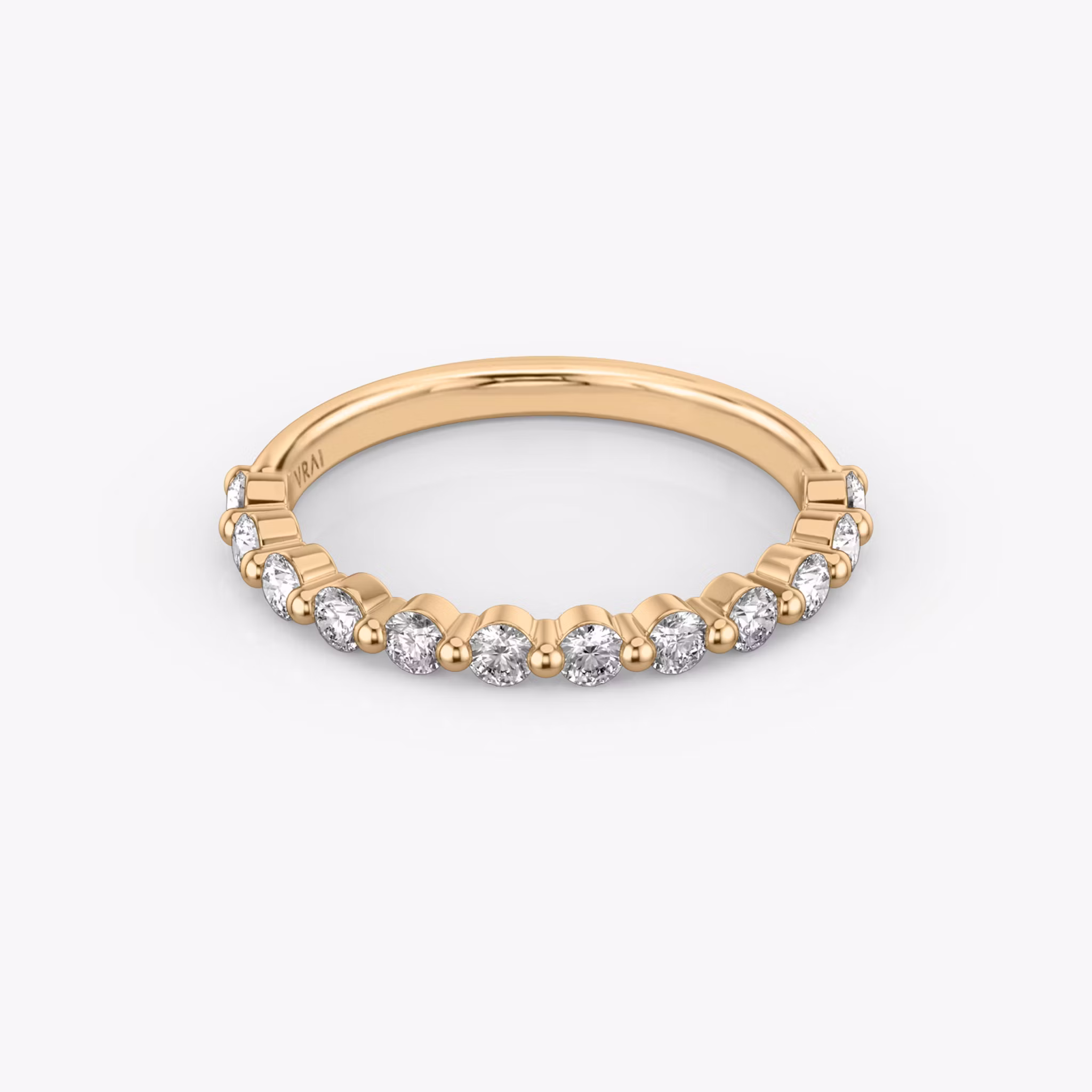 The Single Shared Prong Band | Rose Gold