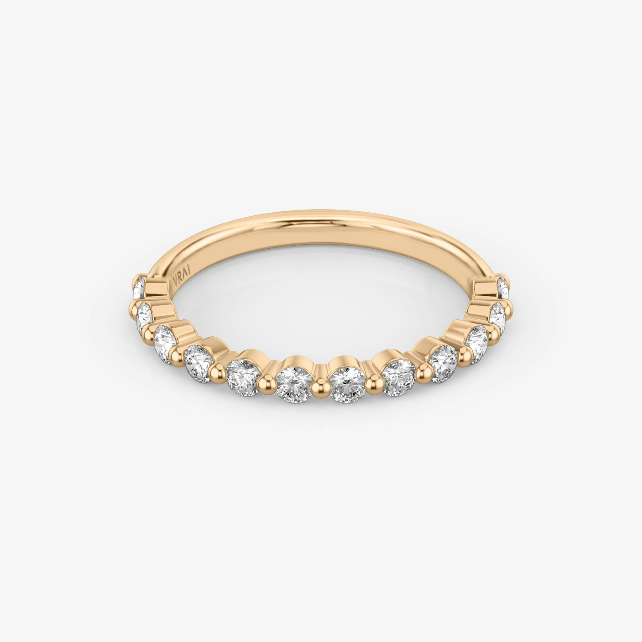 The Single Shared Prong Band | 14k | Rose Gold | bandVersion: large