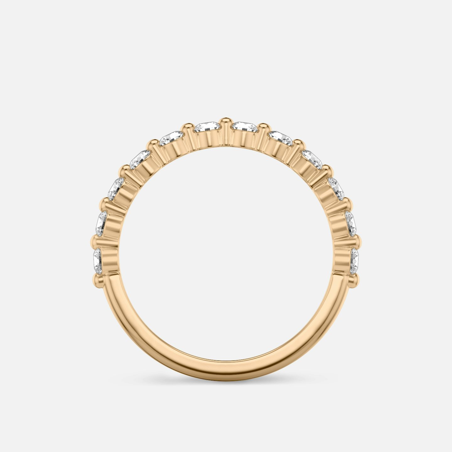 The Single Shared Prong Band | 14k | Rose Gold | bandVersion: large