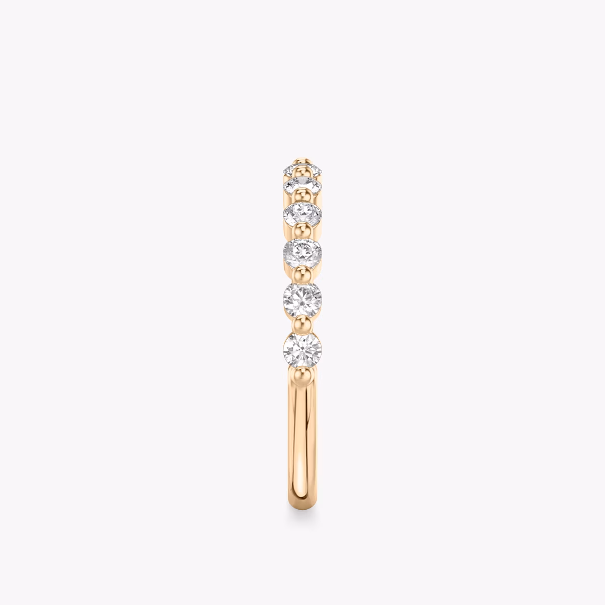 The Single Shared Prong Band | 14k | Rose Gold | bandVersion: large