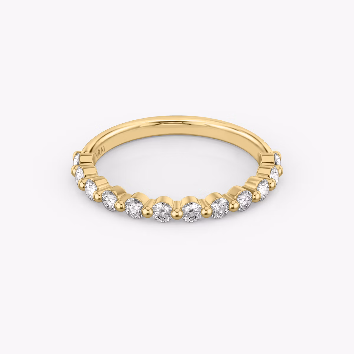 The Single Shared Prong Band | 18k | Yellow Gold | bandVersion: large