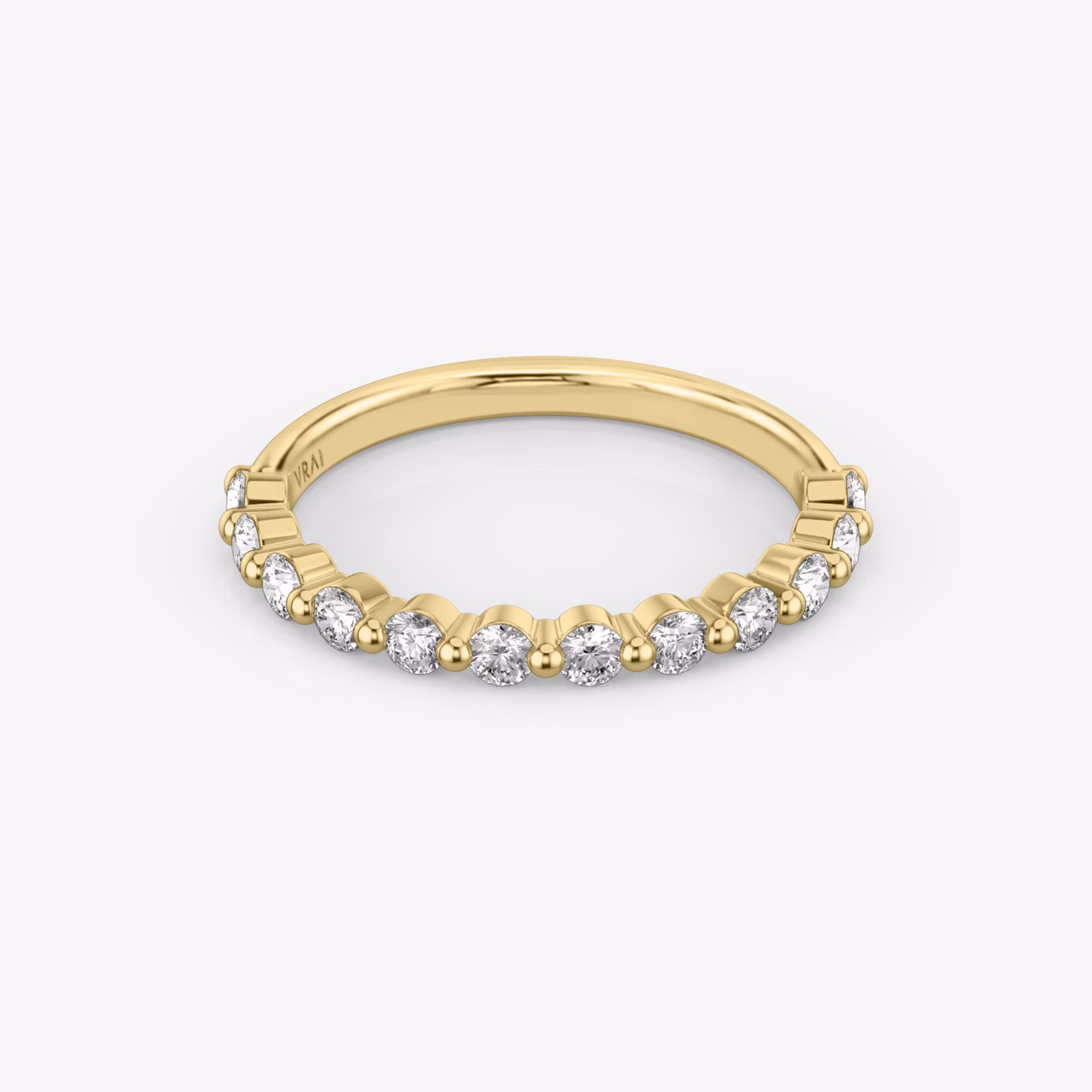 The Single Shared Prong Band | 18k | Yellow Gold | bandVersion: large