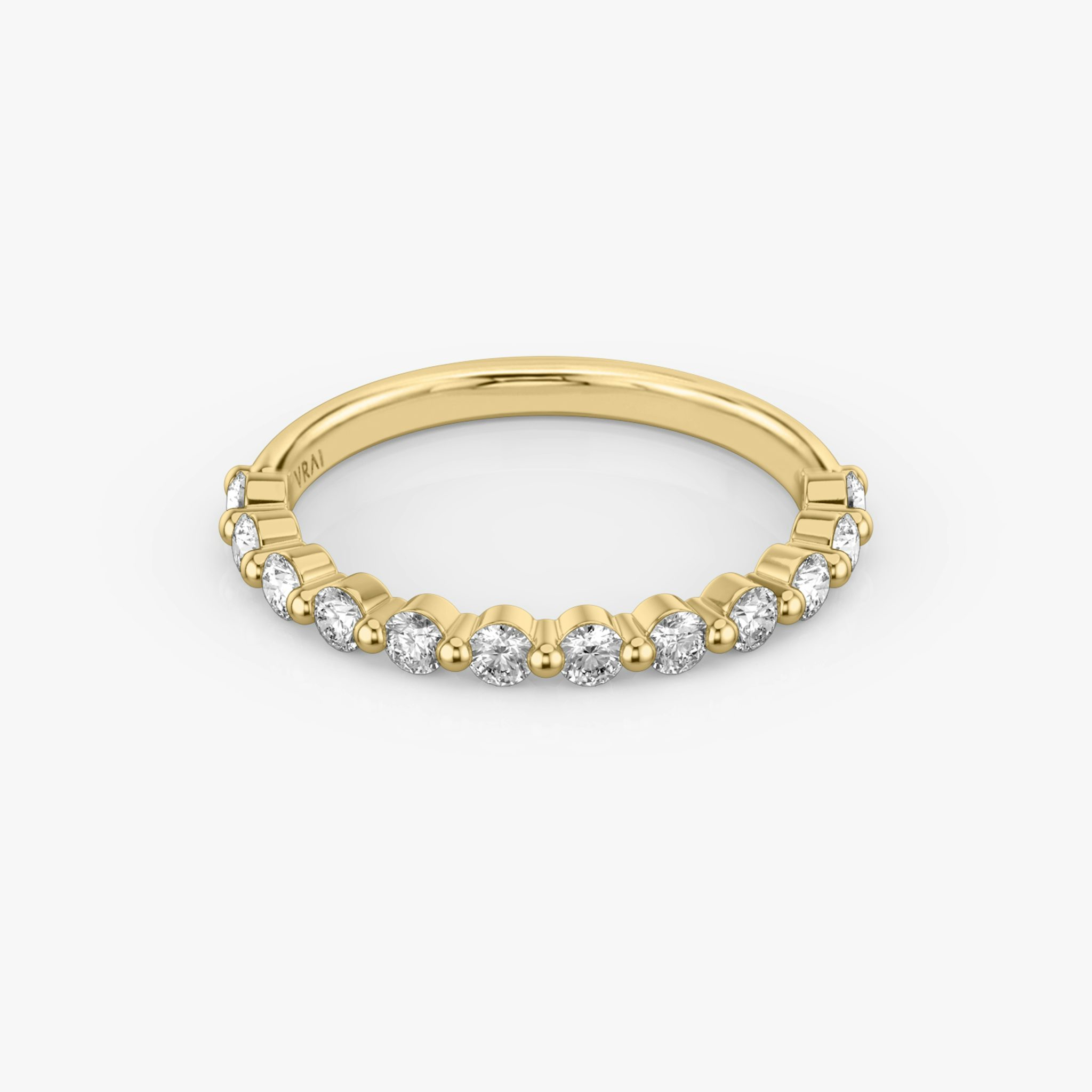 The Single Shared Prong Band | 18k | Yellow Gold | bandVersion: large