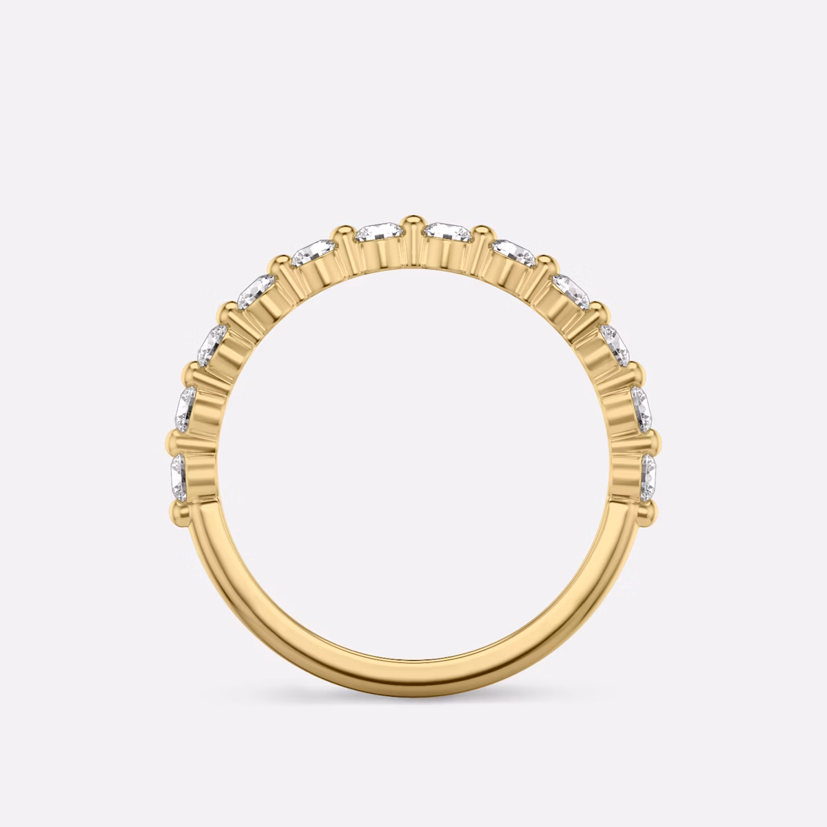 The Single Shared Prong Band | 18k | Yellow Gold | bandVersion: large