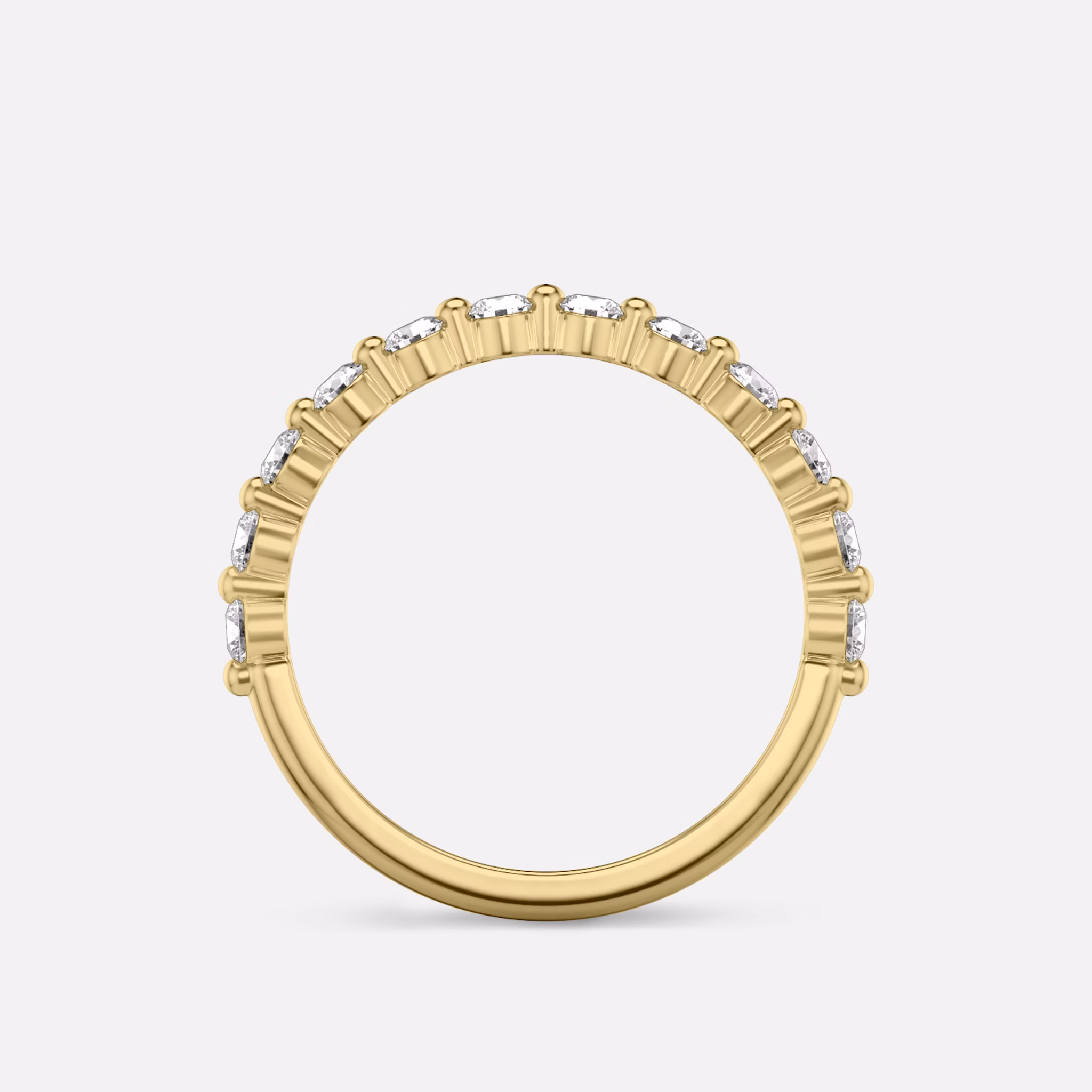 The Single Shared Prong Band | 18k | Yellow Gold | bandVersion: large