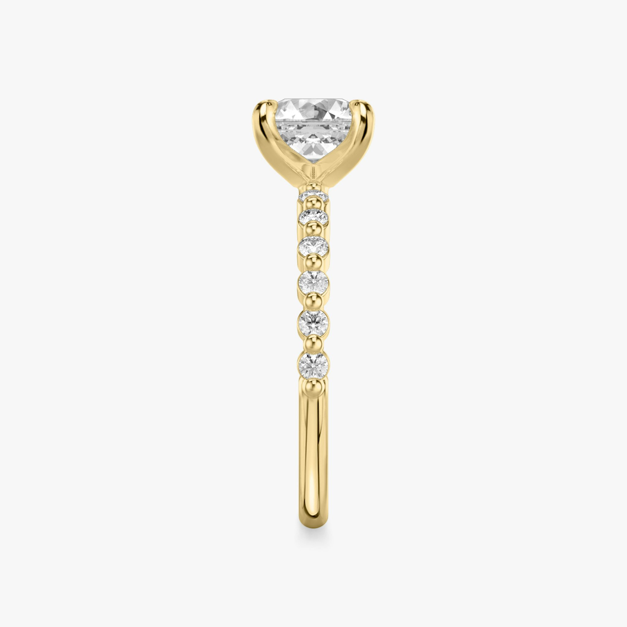 The Single Shared Prong | Asscher | 18k | Yellow Gold | bandAccent: Plain | bandStoneStyle: original | diamondOrientation: vertical | caratWeight: other