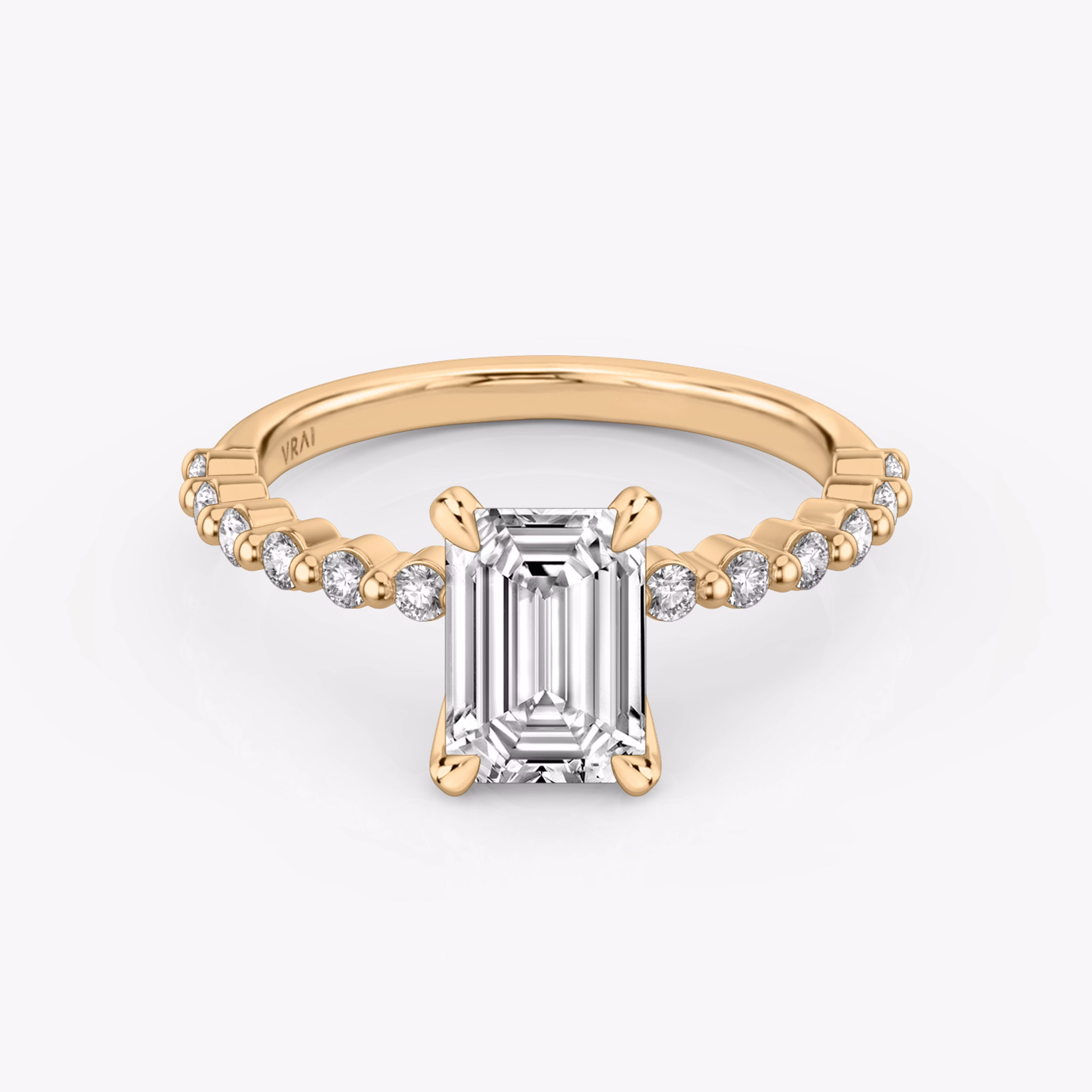 Single Shared Prong Emerald