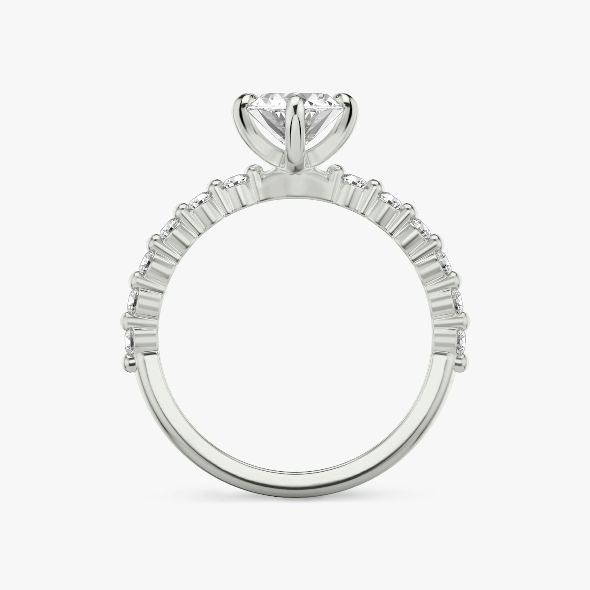 The Single Shared Prong | Marquise | 18k | White Gold | bandAccent: Plain | bandStoneStyle: original | diamondOrientation: vertical | caratWeight: other