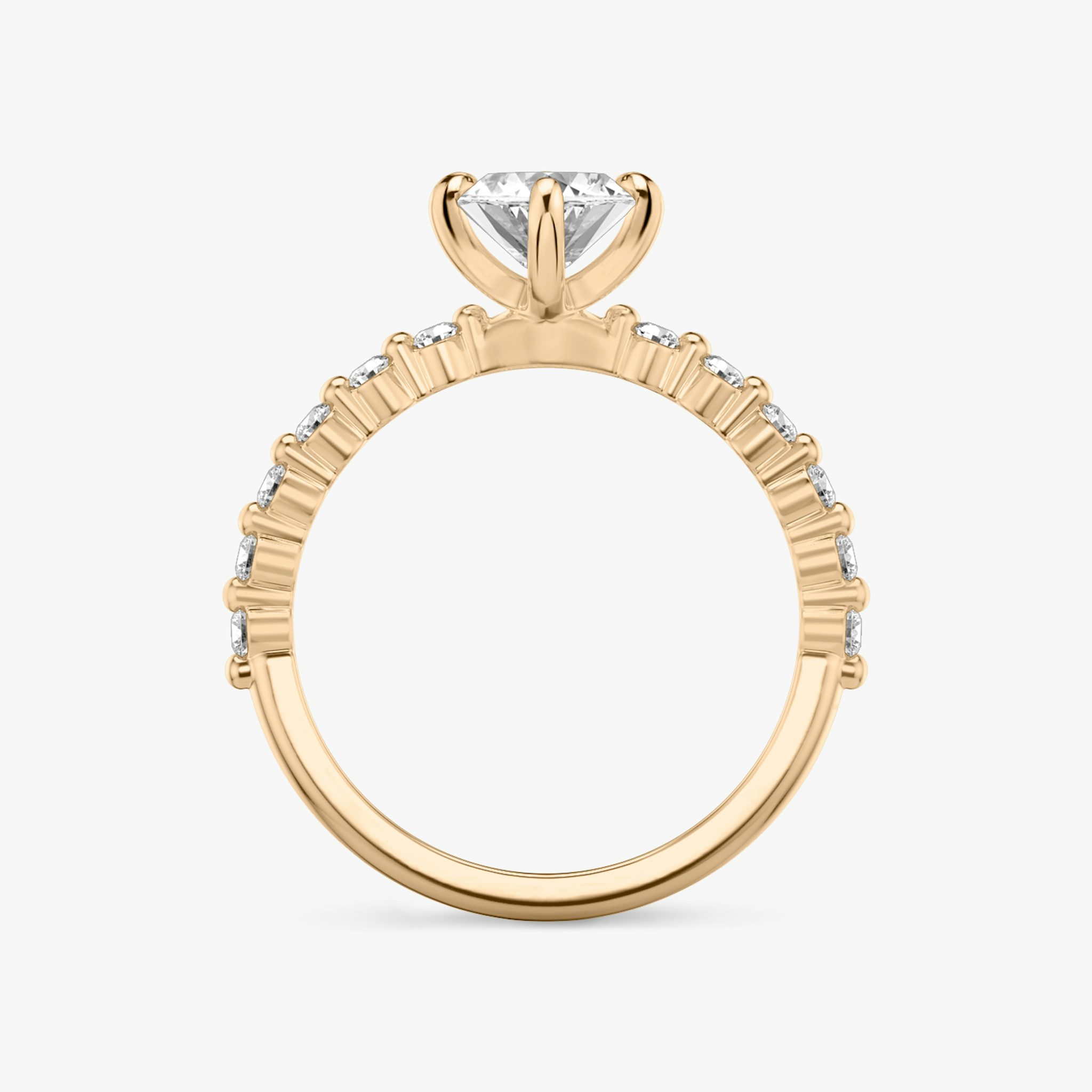 The Single Shared Prong | Marquise | 14k | Rose Gold | bandAccent: Plain | bandStoneStyle: original | diamondOrientation: vertical | caratWeight: other