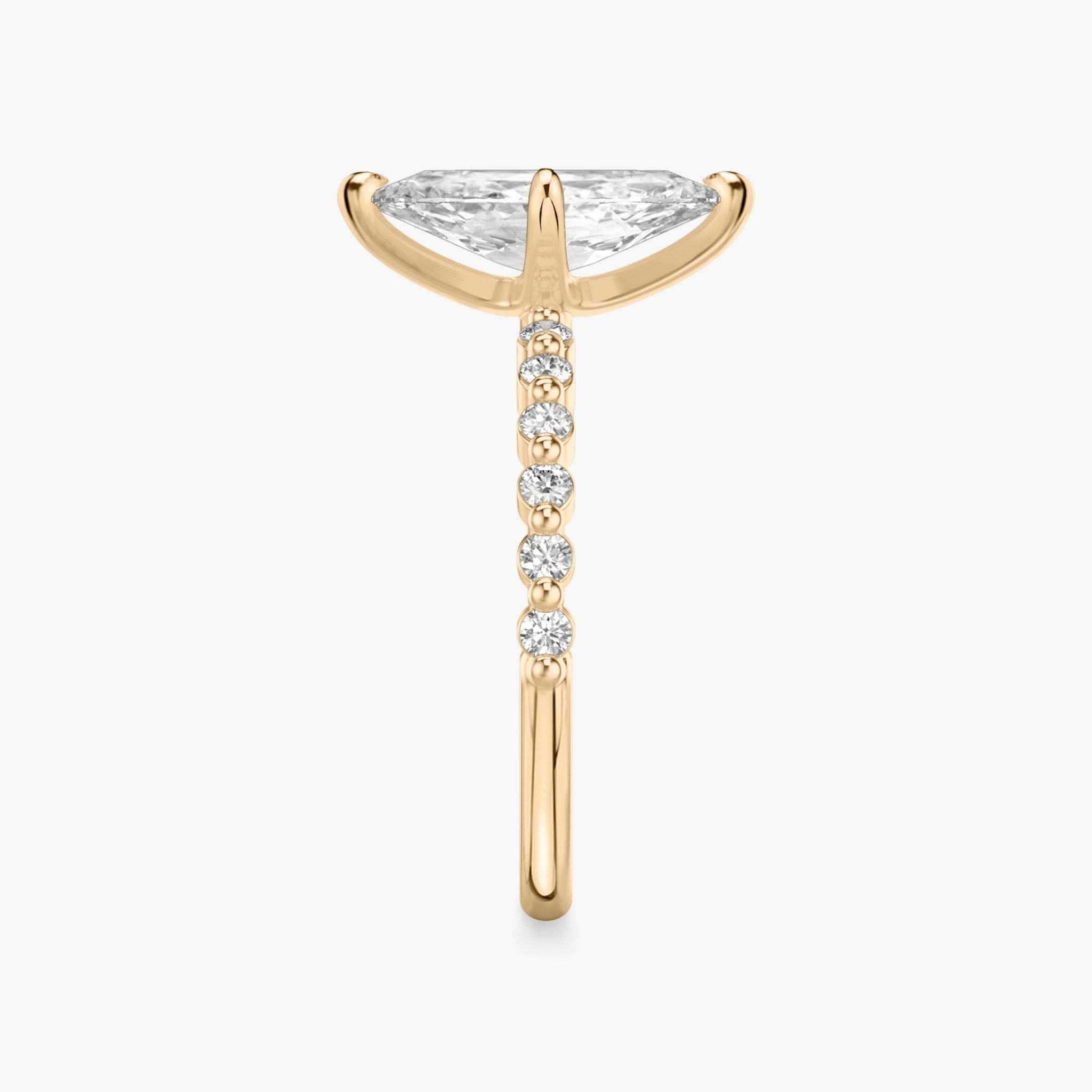 The Single Shared Prong | Marquise | 14k | Rose Gold | bandAccent: Plain | bandStoneStyle: original | diamondOrientation: vertical | caratWeight: other