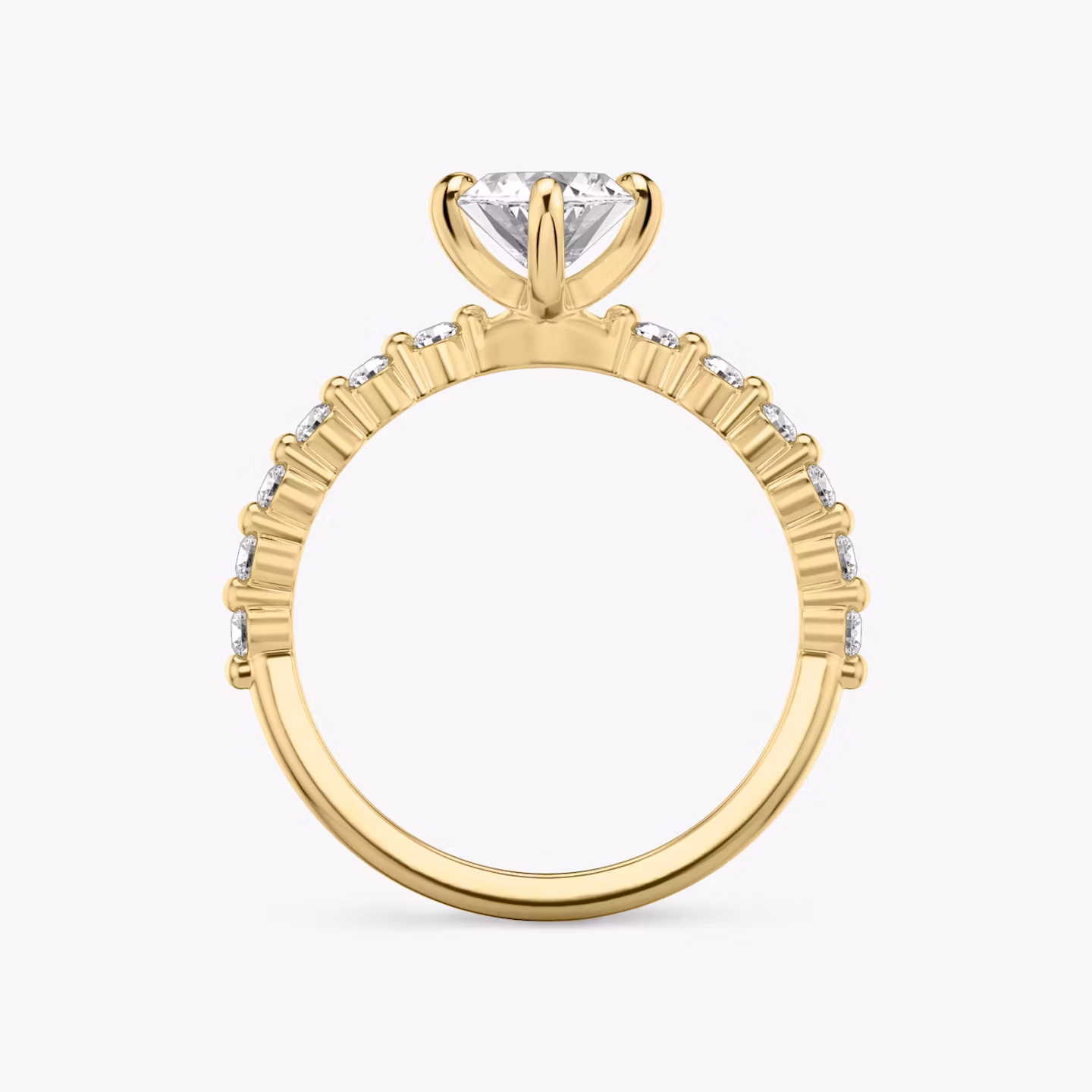 The Single Shared Prong | Marquise | 18k | Yellow Gold | bandAccent: Plain | bandStoneStyle: original | diamondOrientation: vertical | caratWeight: other