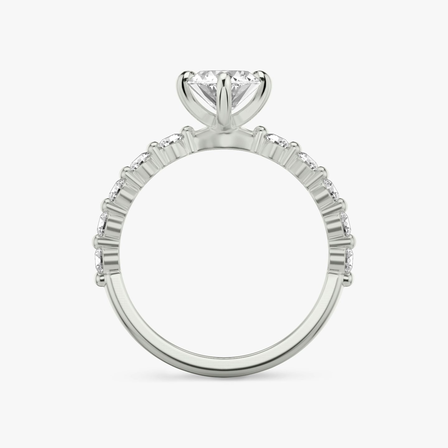 The Single Shared Prong | Marquise | 18k | White Gold | bandAccent: Plain | bandStoneStyle: large | diamondOrientation: vertical | caratWeight: other