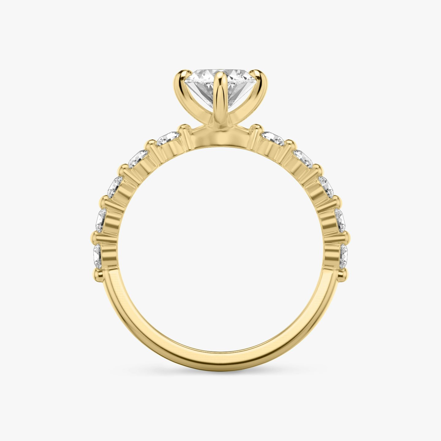 The Single Shared Prong | Marquise | 18k | Yellow Gold | bandAccent: Plain | bandStoneStyle: large | diamondOrientation: vertical | caratWeight: other