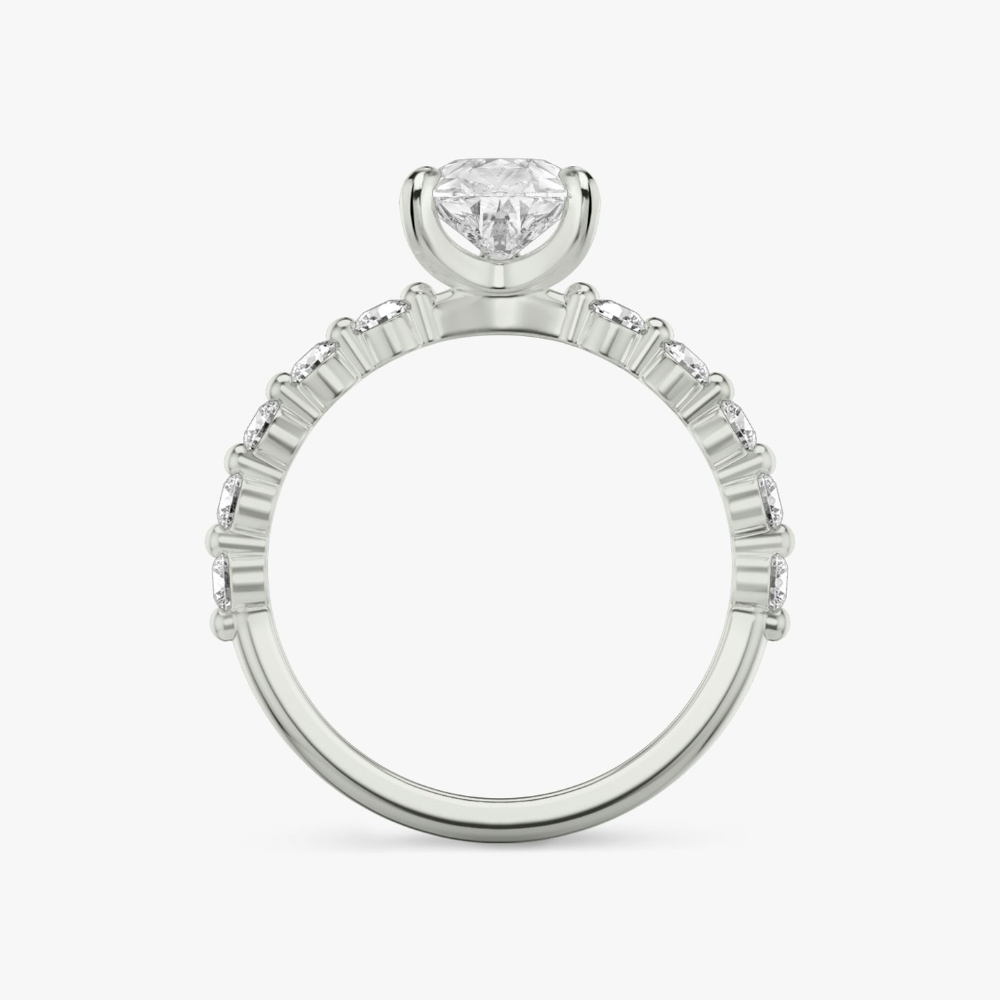 Single Shared Prong | Tropfen | Platin | bandAccent: Ohne Pavé-Besatz | bandStoneStyle: large | diamondOrientation: vertical | caratWeight: other