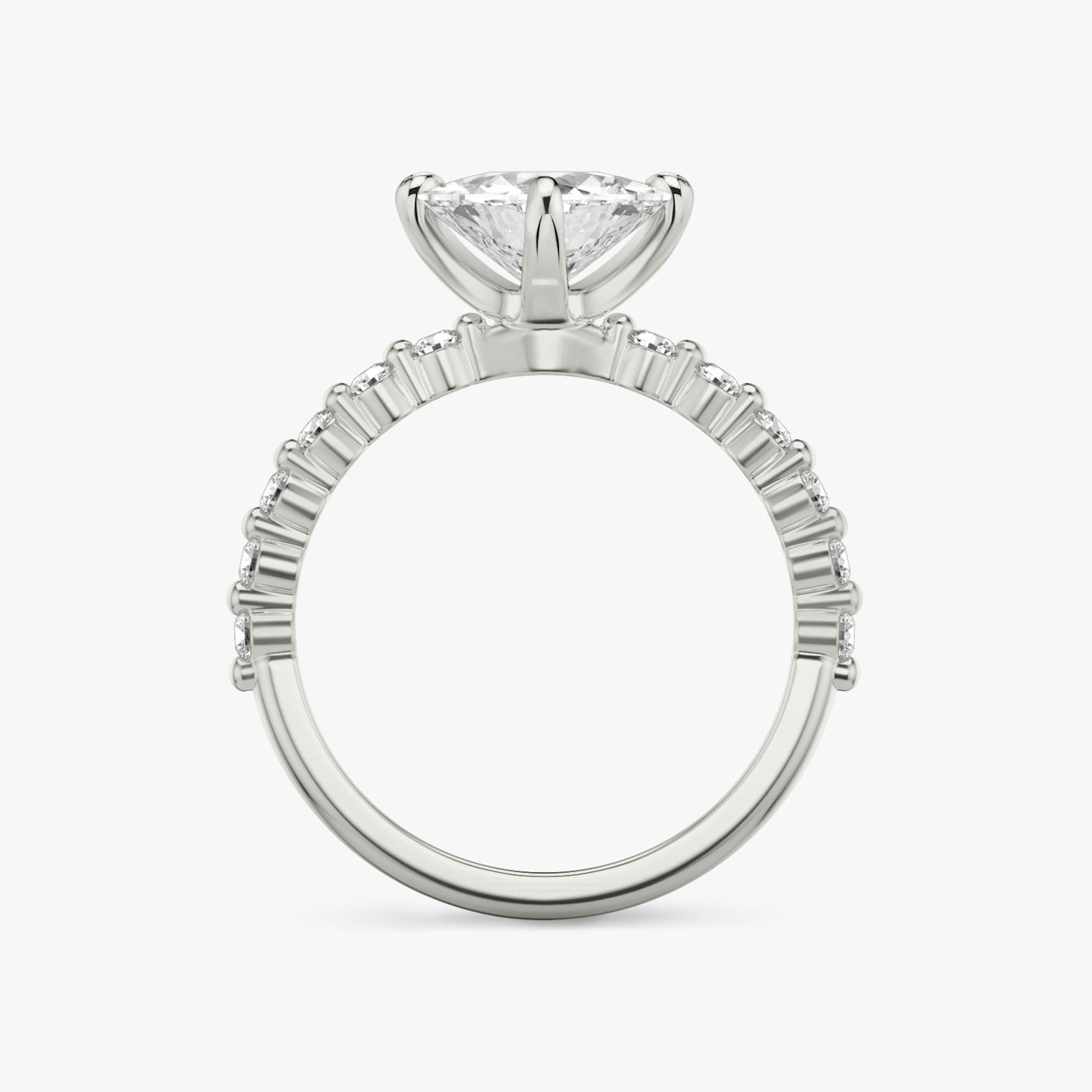 The Single Shared Prong | Trillion | Platinum | bandAccent: Plain | bandStoneStyle: original | diamondOrientation: vertical | caratWeight: other