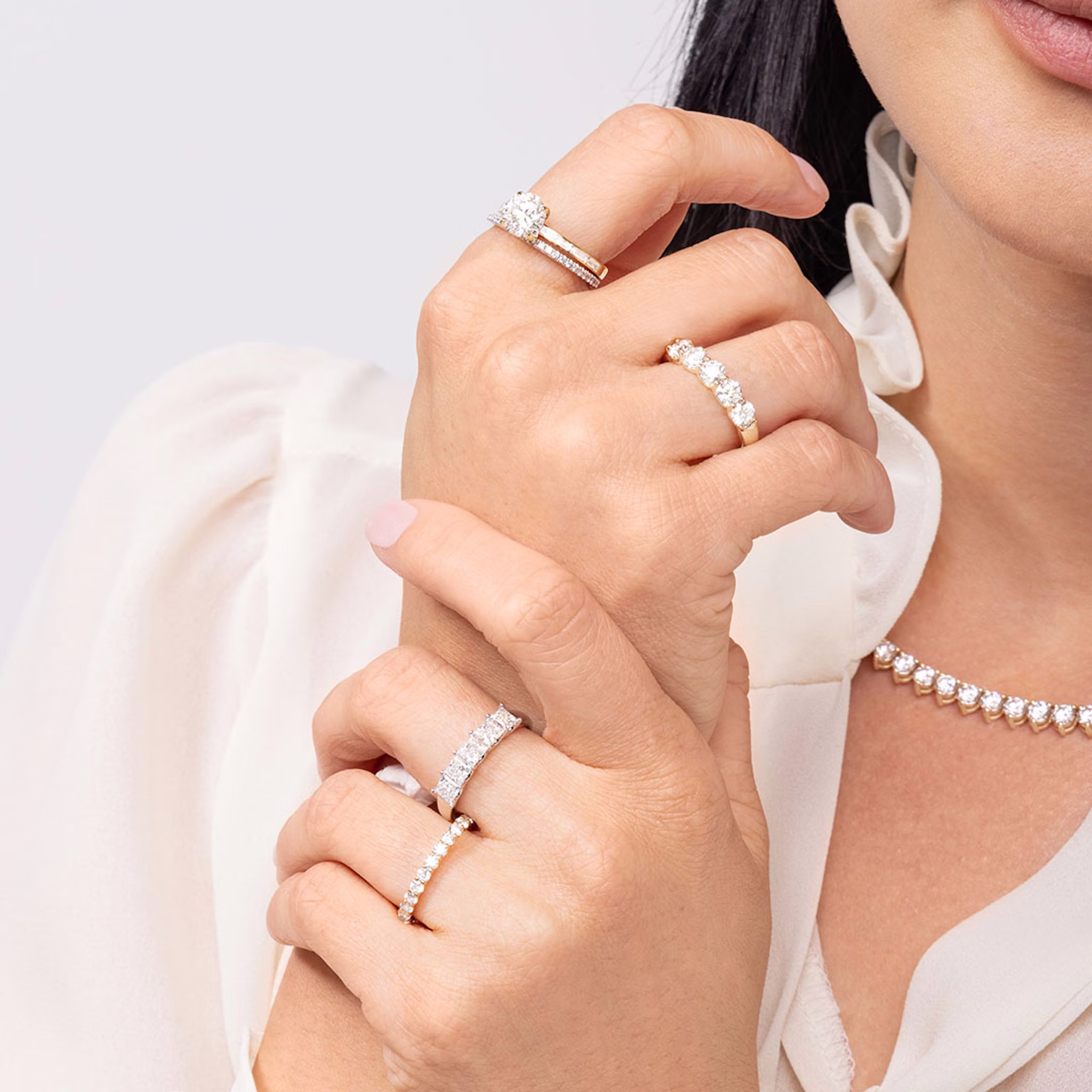 The Five Stone Band | Round Brilliant | 18k | Yellow Gold | bandVersion: original