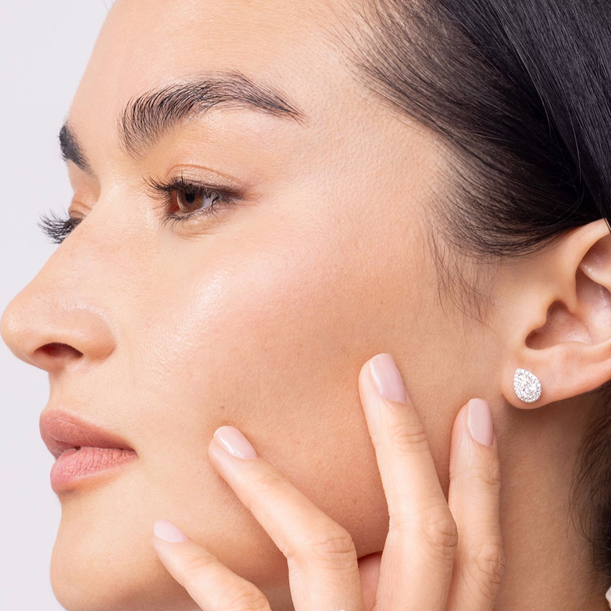 Halo Stud | Pear | 14k | Yellow Gold | caratWeight: 0.50ct