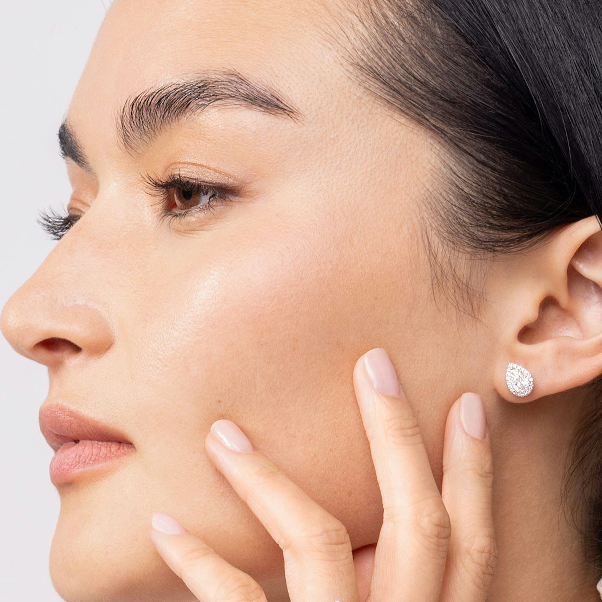 Halo Stud | Pear | 14k | Yellow Gold | caratWeight: 0.50ct