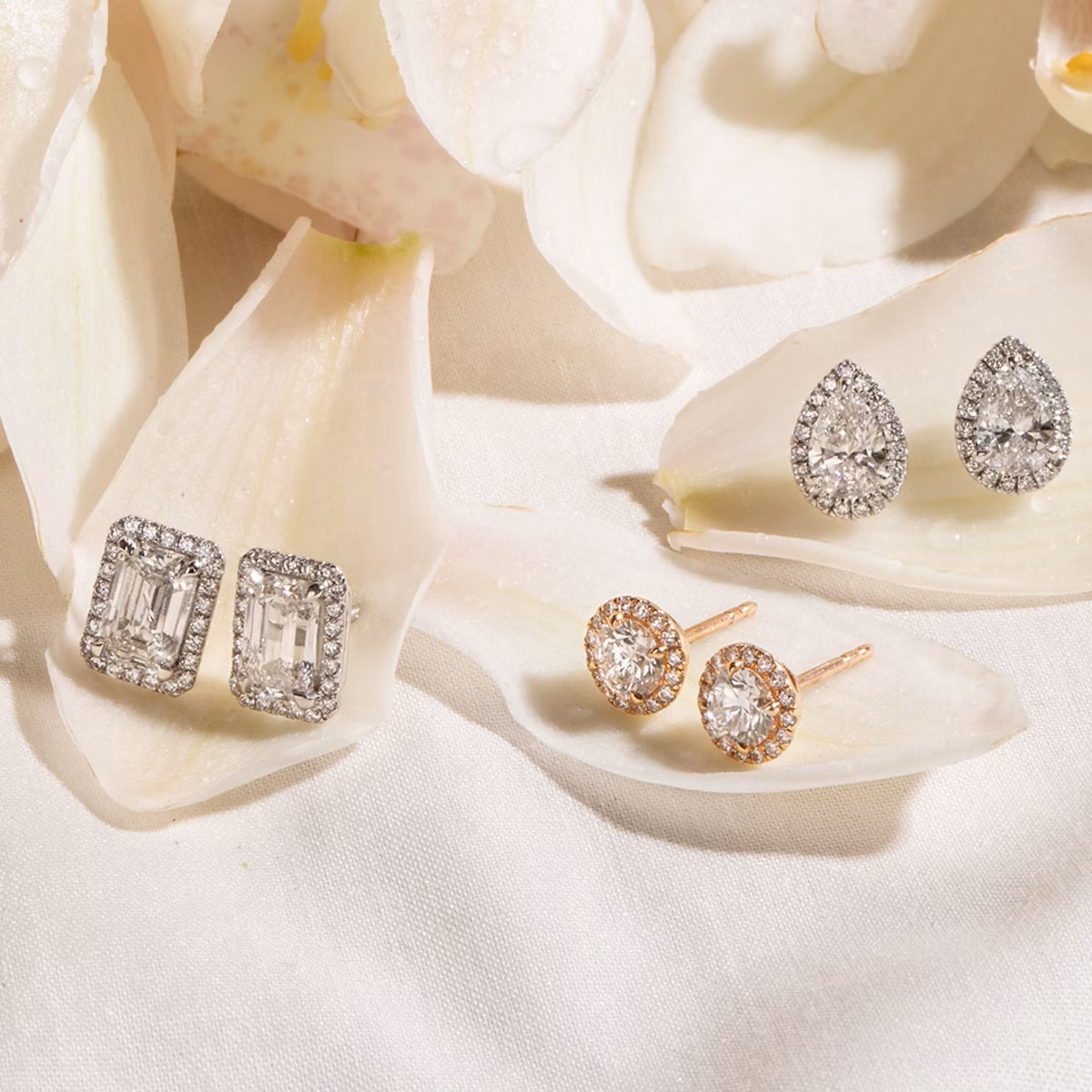 Halo Stud | Round Brilliant | 14k | Yellow Gold | caratWeight: other