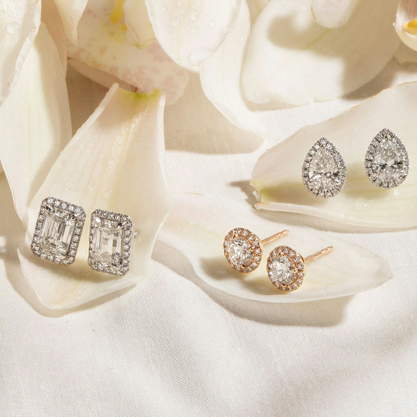 Pendiente Halo | Brillante | 14k | Oro amarillo | caratWeight: 1.0ct