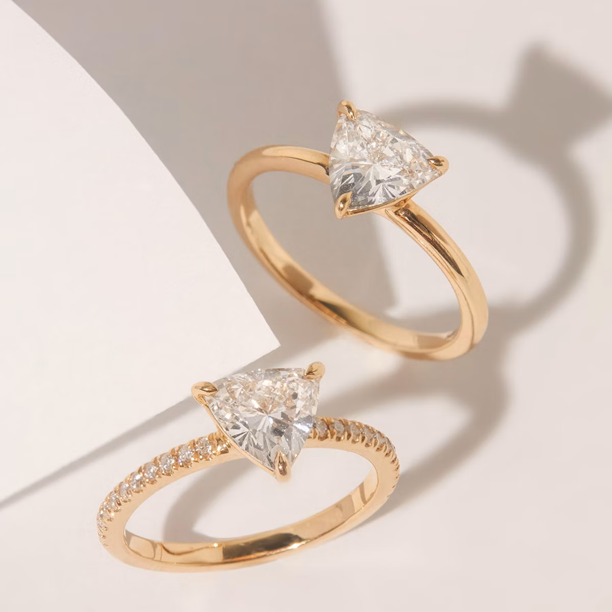 The Classic | Trillion | Platinum | bandAccent: Plain | bandWidth: standard | diamondOrientation: vertical | caratWeight: other