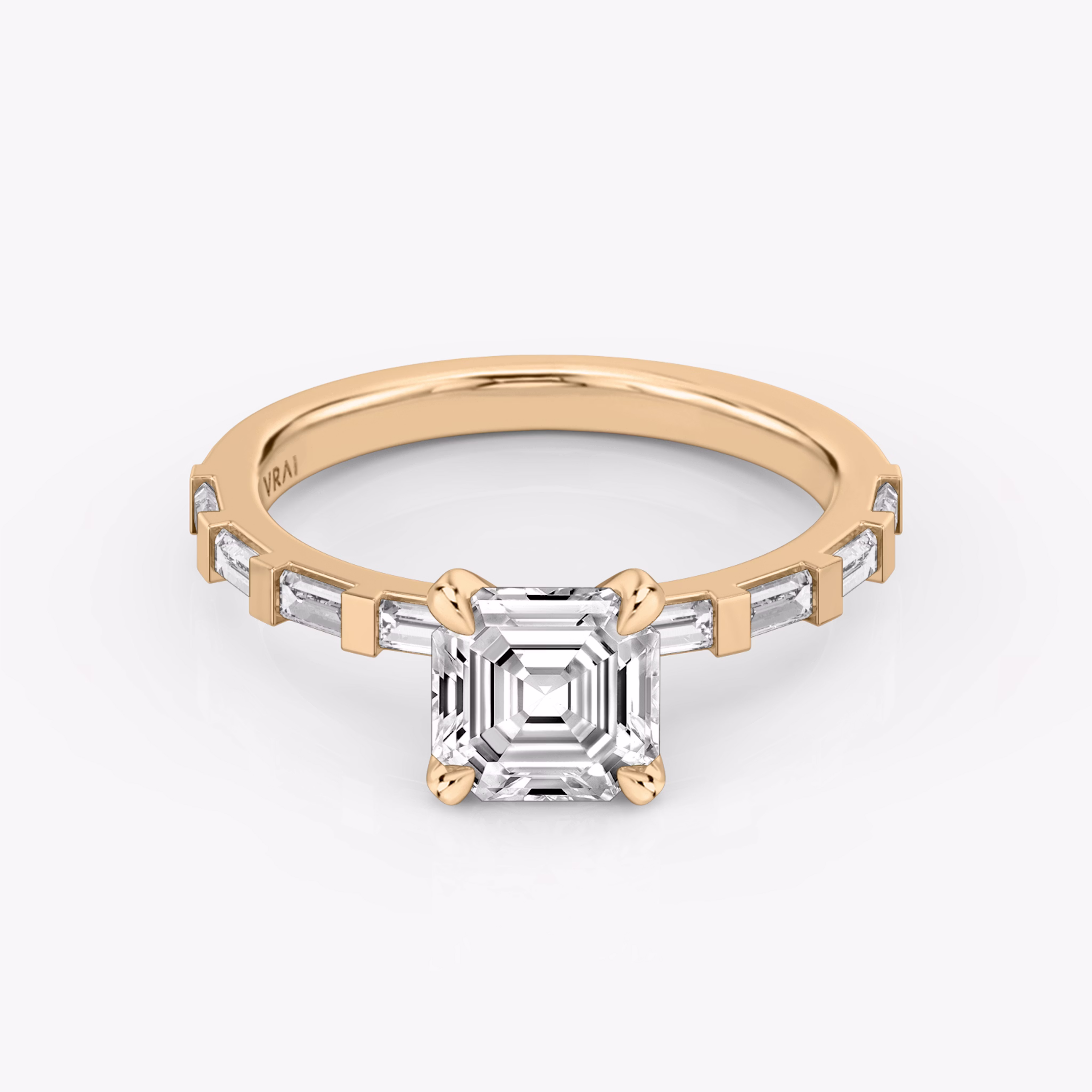 The Baguette Bar Asscher Engagement RIng