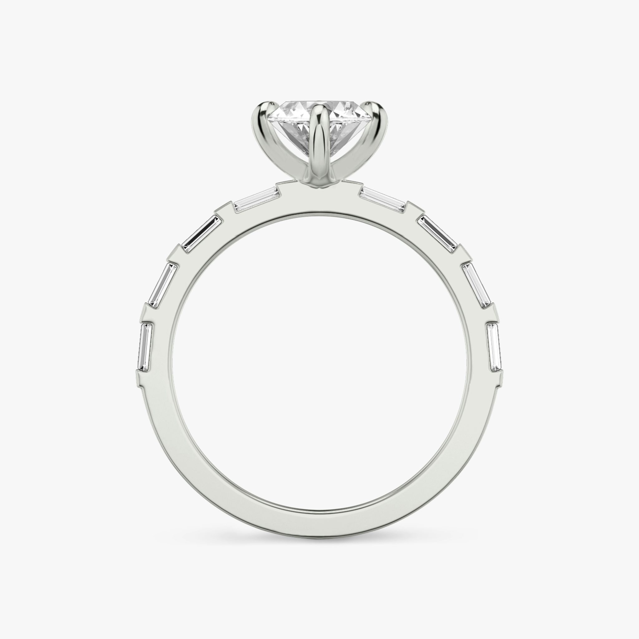 The Baguette Bar | Marquise | 18k | White Gold | bandAccent: Pavé | diamondOrientation: vertical | caratWeight: other