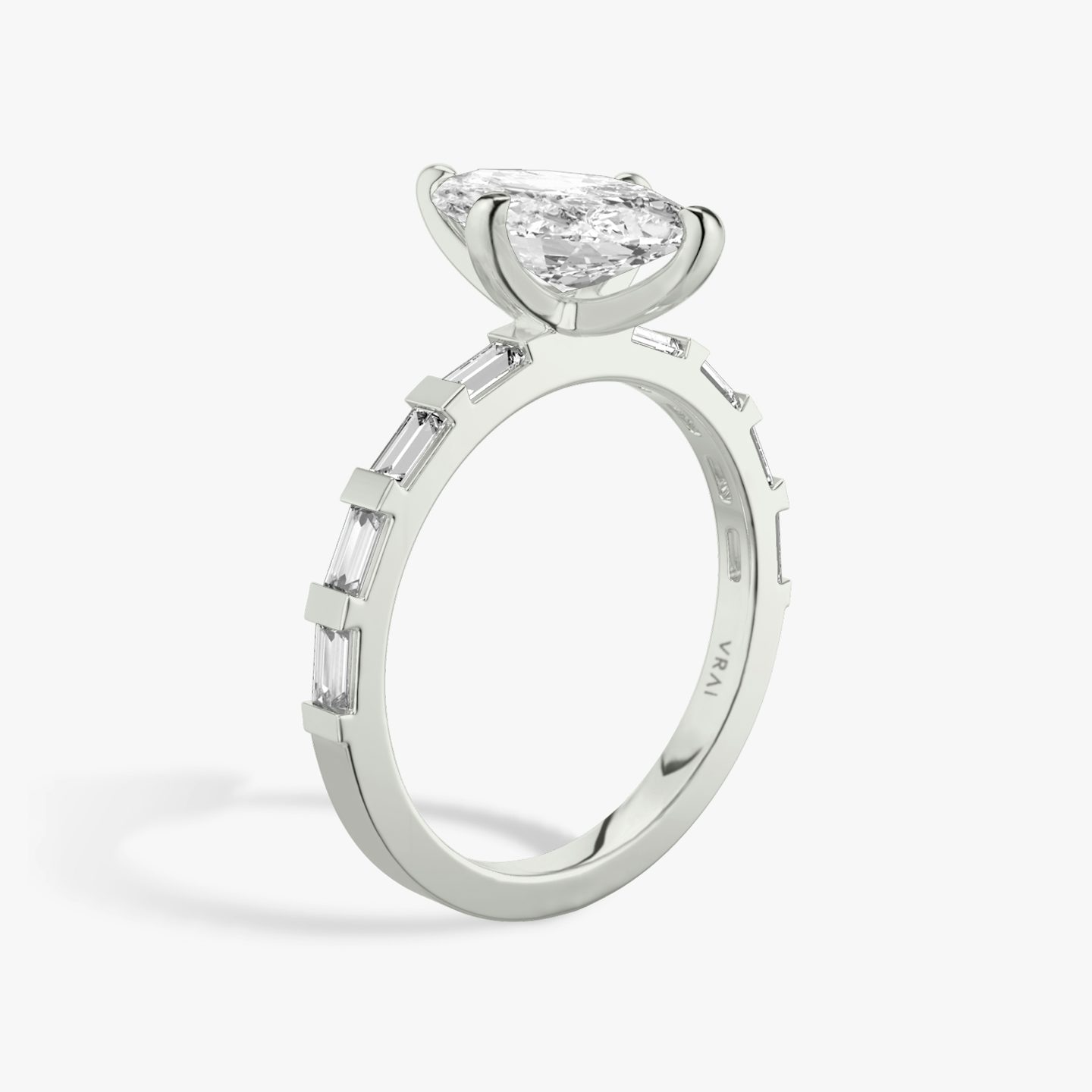 The Baguette Bar | Marquise | Platinum | bandAccent: Pavé | diamondOrientation: vertical | caratWeight: other