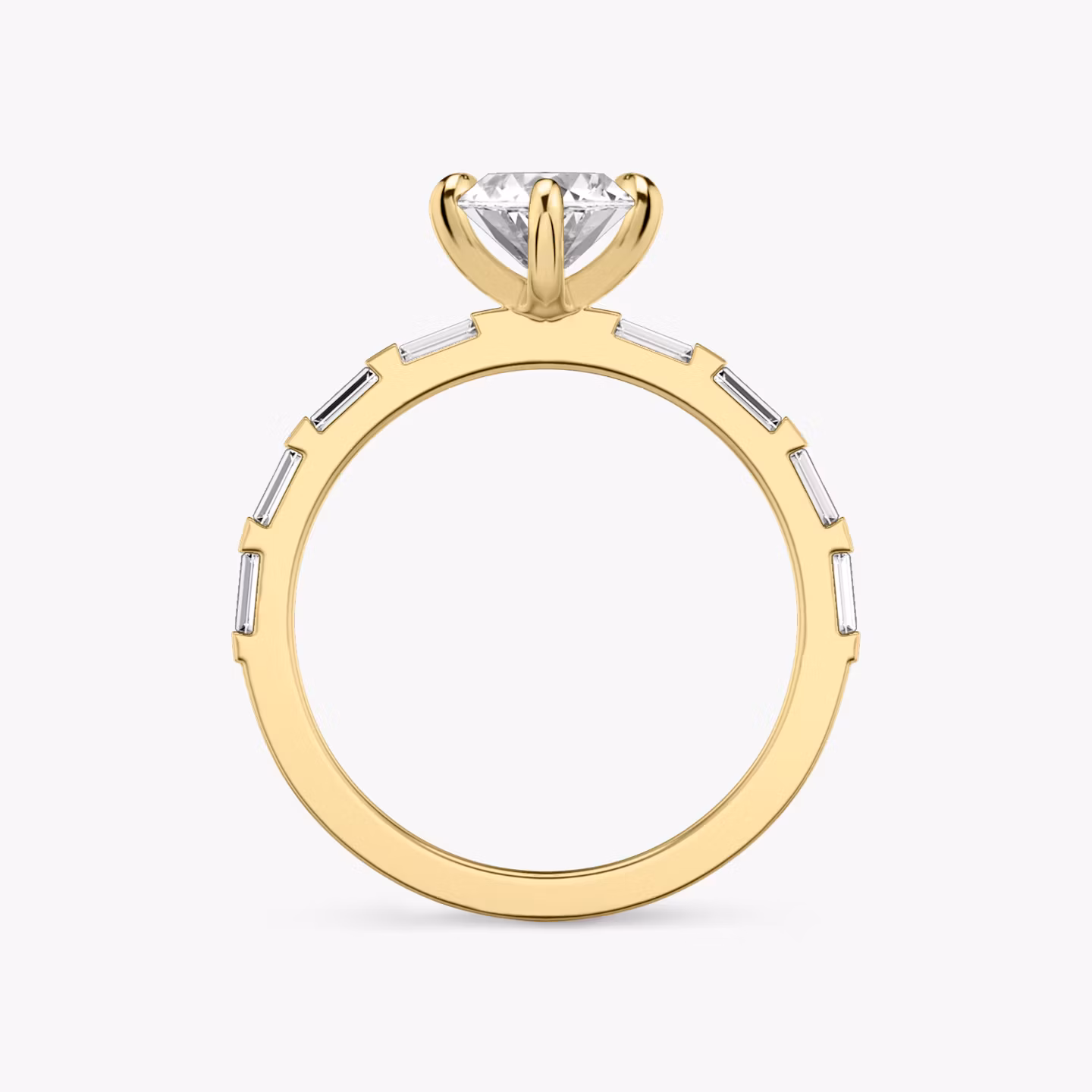 The Baguette Bar | Marquise | 18k | Yellow Gold | bandAccent: Pavé | diamondOrientation: vertical | caratWeight: other