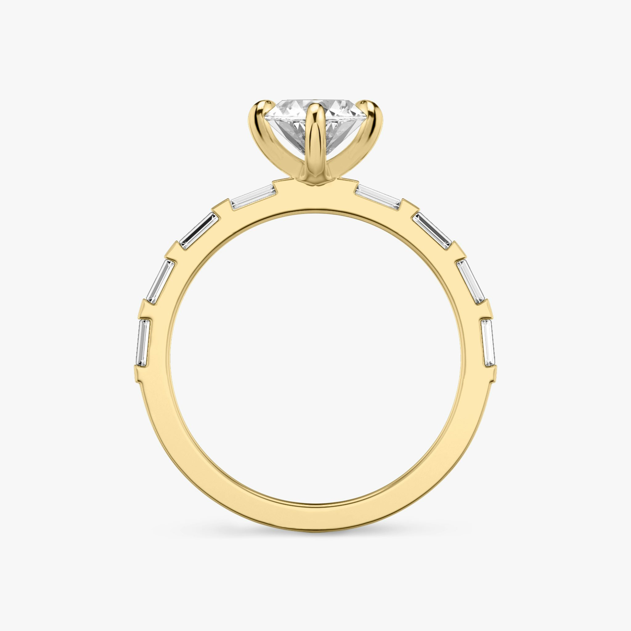 The Baguette Bar | Marquise | 18k | Yellow Gold | bandAccent: Pavé | diamondOrientation: vertical | caratWeight: other