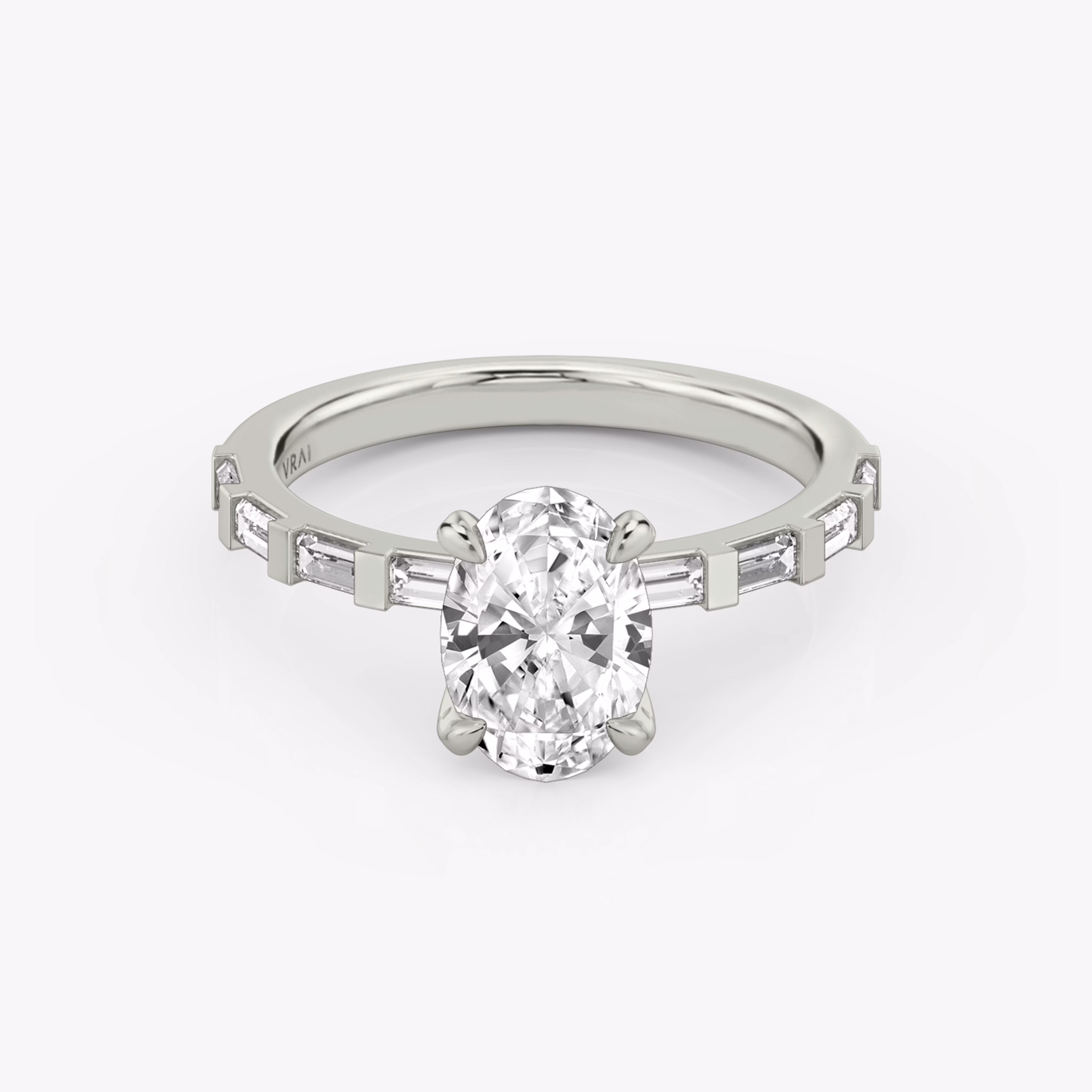 Oval Baguette Bar Ring