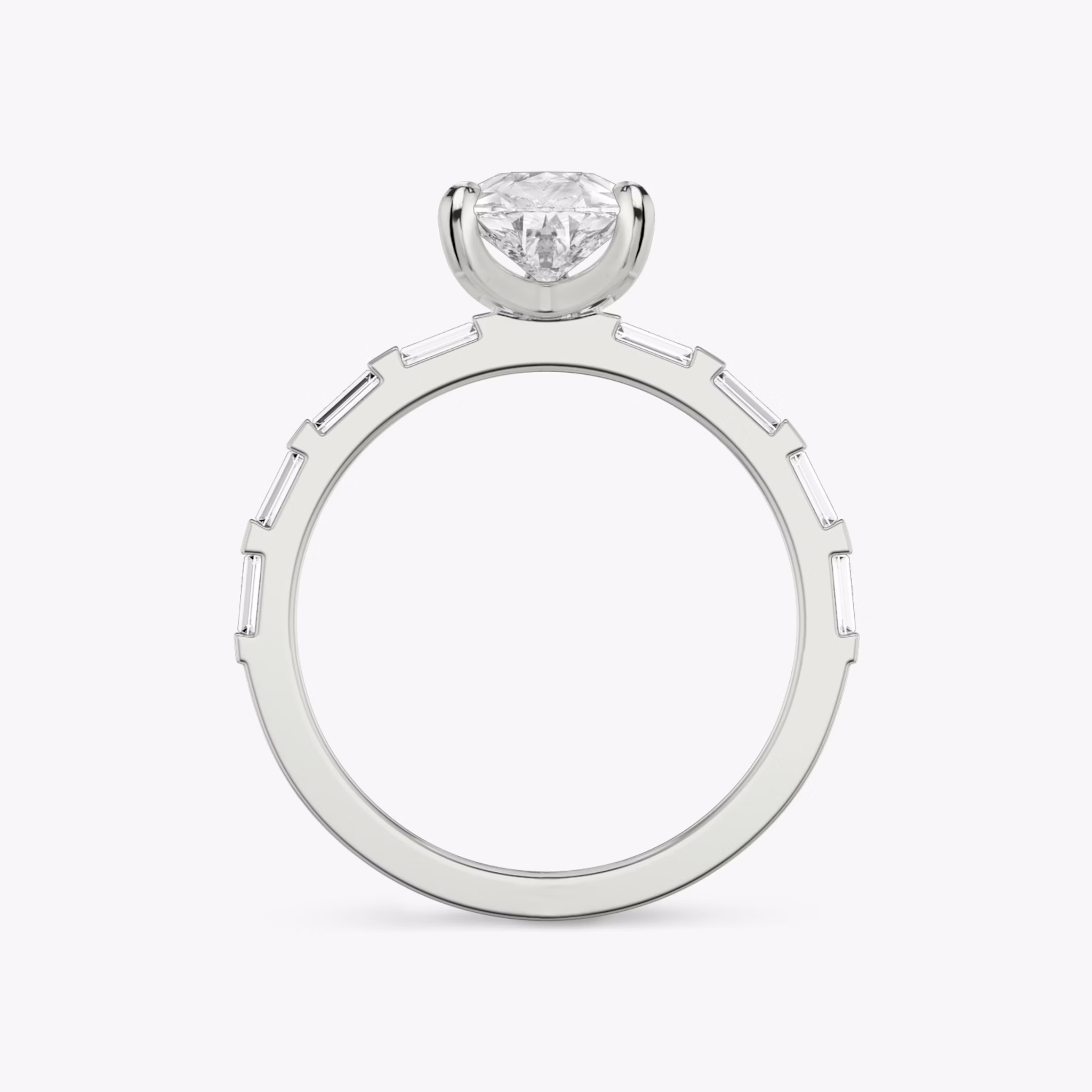 The Baguette Bar | Pear | Platinum | bandAccent: Pavé | diamondOrientation: vertical | caratWeight: other