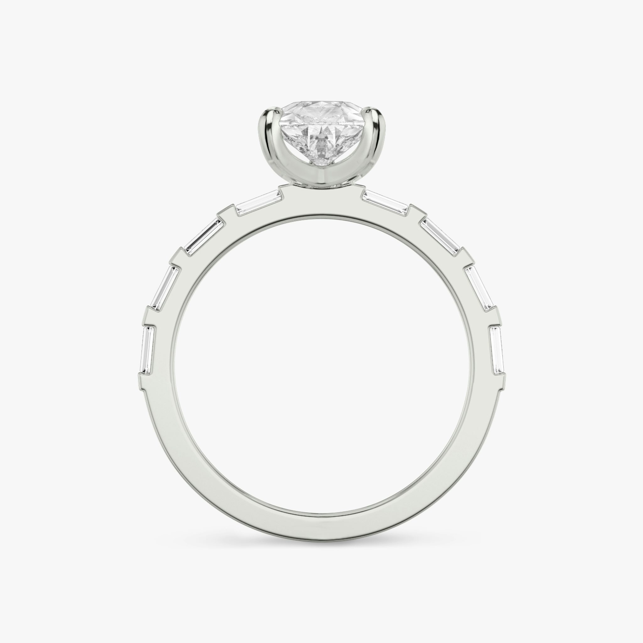 The Baguette Bar | Pear | Platinum | bandAccent: Pavé | diamondOrientation: vertical | caratWeight: other