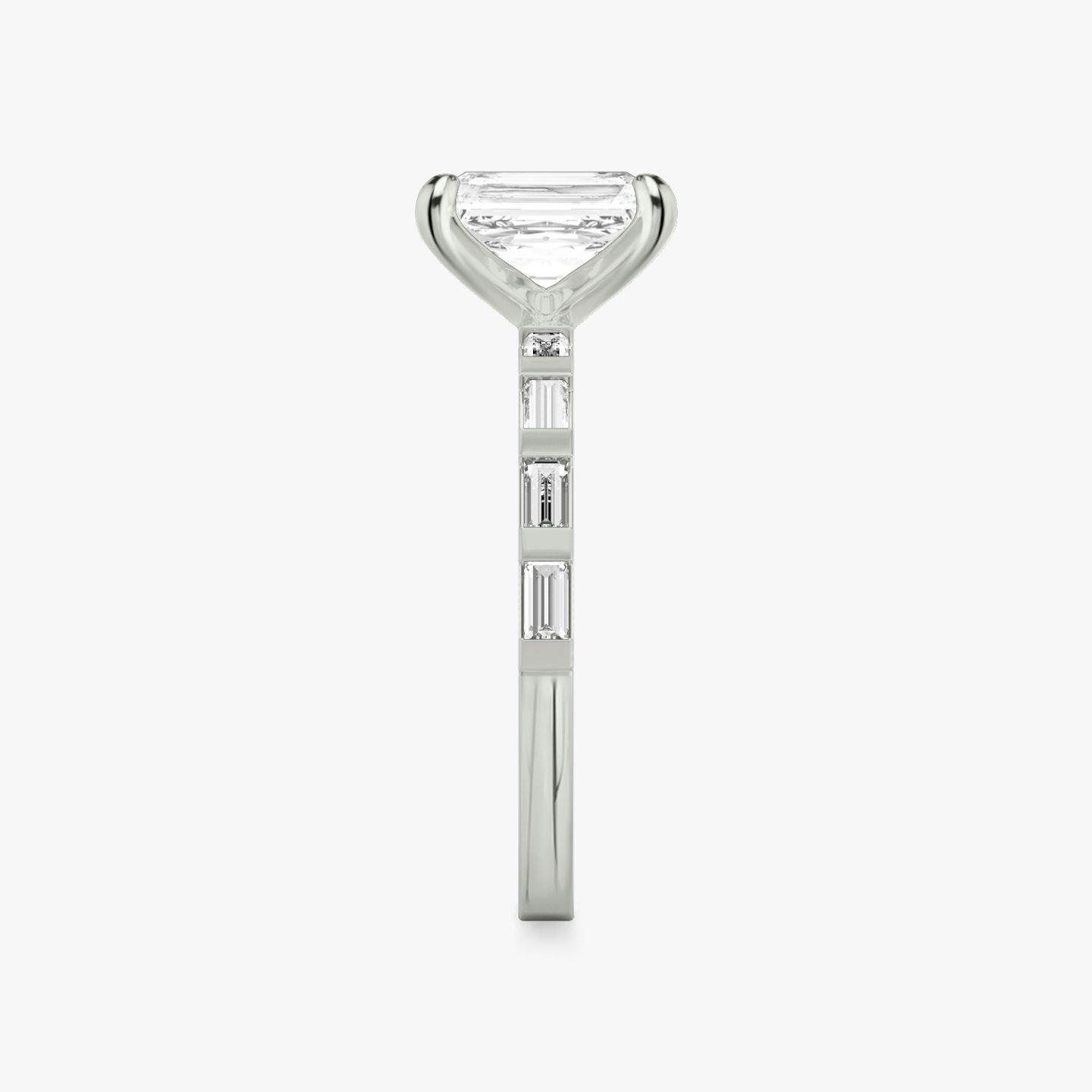 The Baguette Bar | Radiant | Platinum | bandAccent: Pavé | diamondOrientation: vertical | caratWeight: other