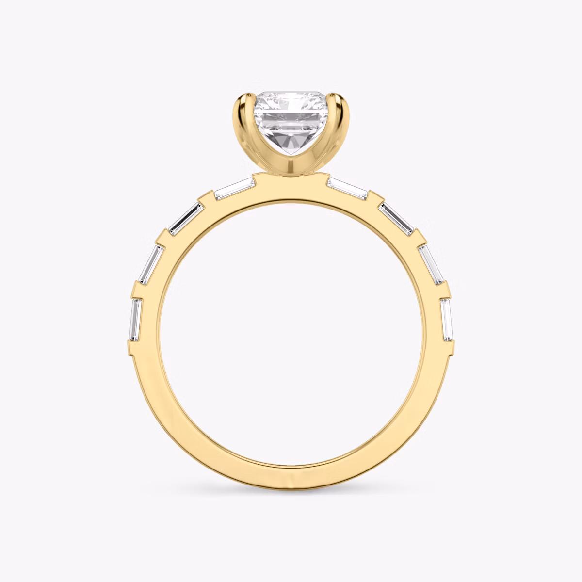 Baguette Bar | Radiant | 18k | Gelbgold | bandAccent: Mit Pavé-Besatz | diamondOrientation: vertical | caratWeight: other