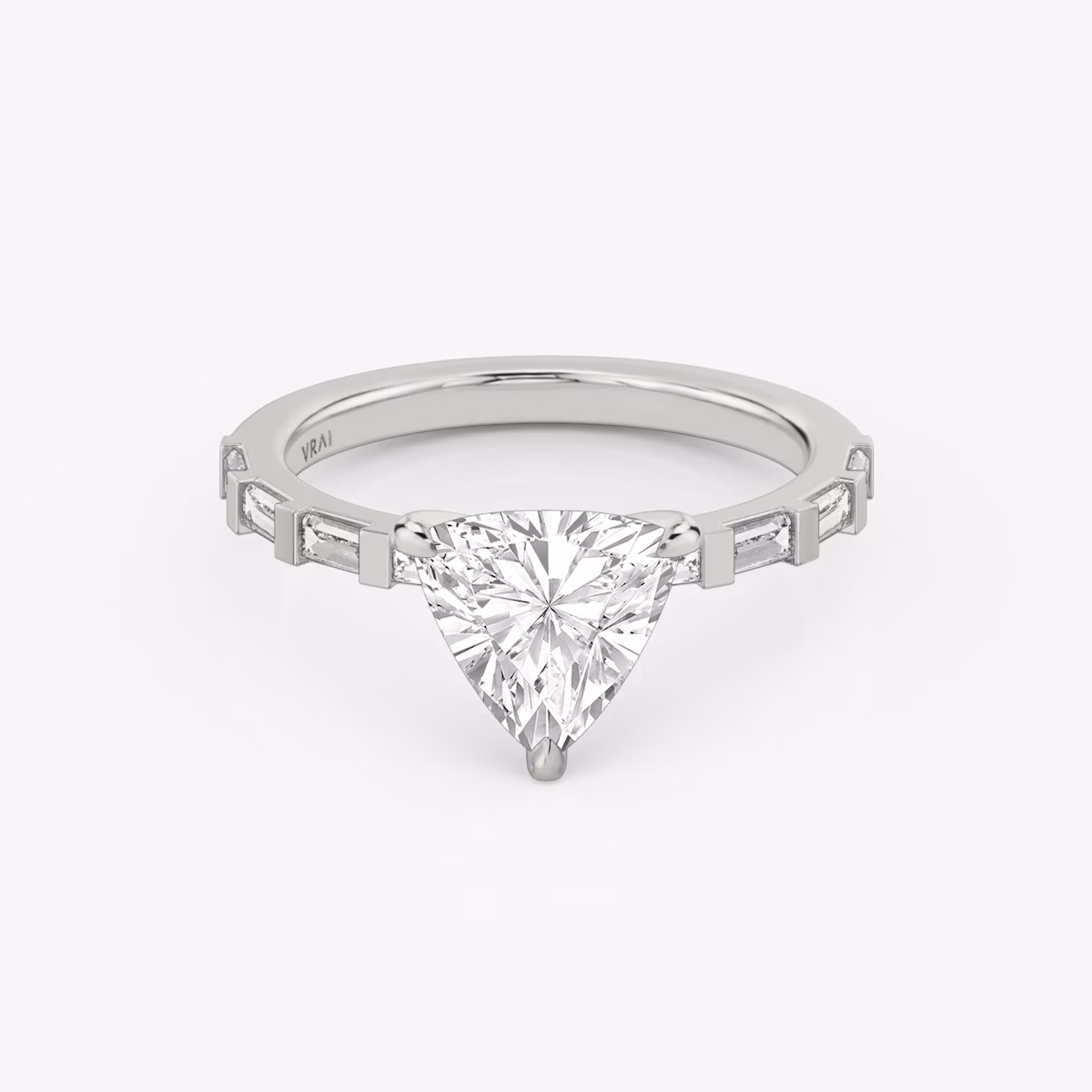 The Baguette Bar | Trillion | Platinum | bandAccent: Pavé | diamondOrientation: vertical | caratWeight: other