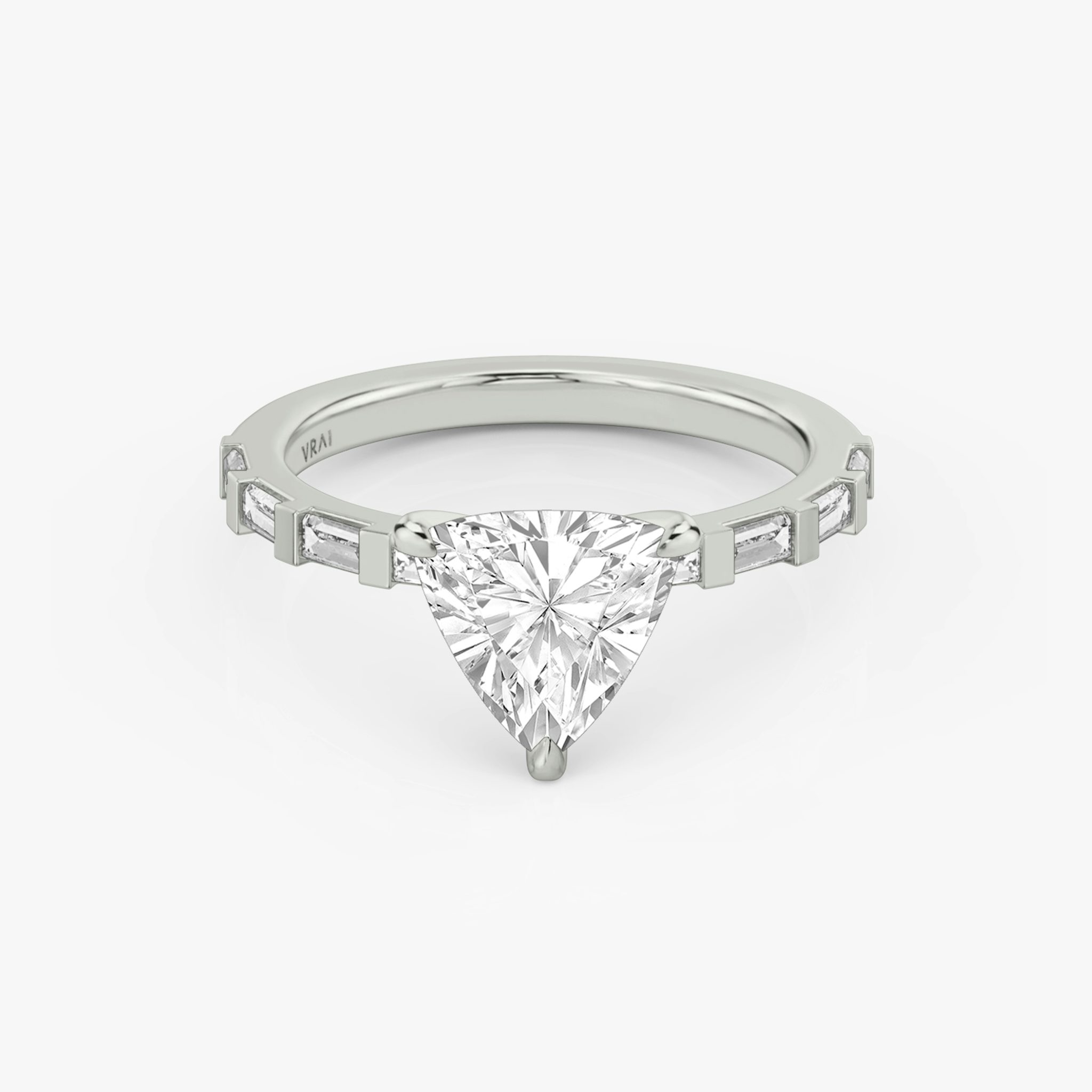 The Baguette Bar | Trillion | Platinum | bandAccent: Pavé | diamondOrientation: vertical | caratWeight: other