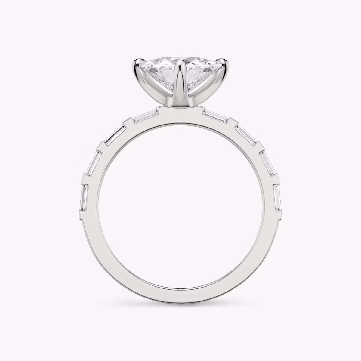The Baguette Bar | Trillion | Platinum | bandAccent: Pavé | diamondOrientation: vertical | caratWeight: other