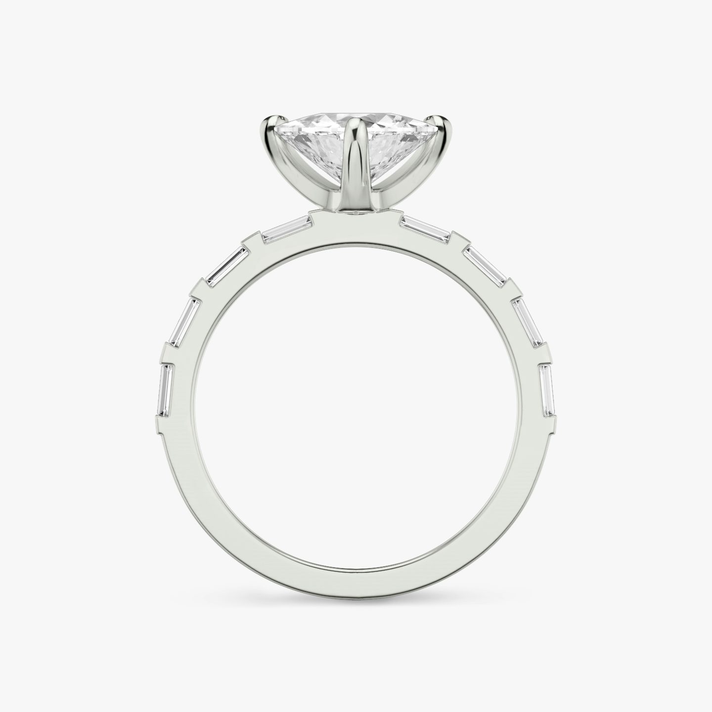 The Baguette Bar | Trillion | 18k | White Gold | bandAccent: Pavé | diamondOrientation: vertical | caratWeight: other