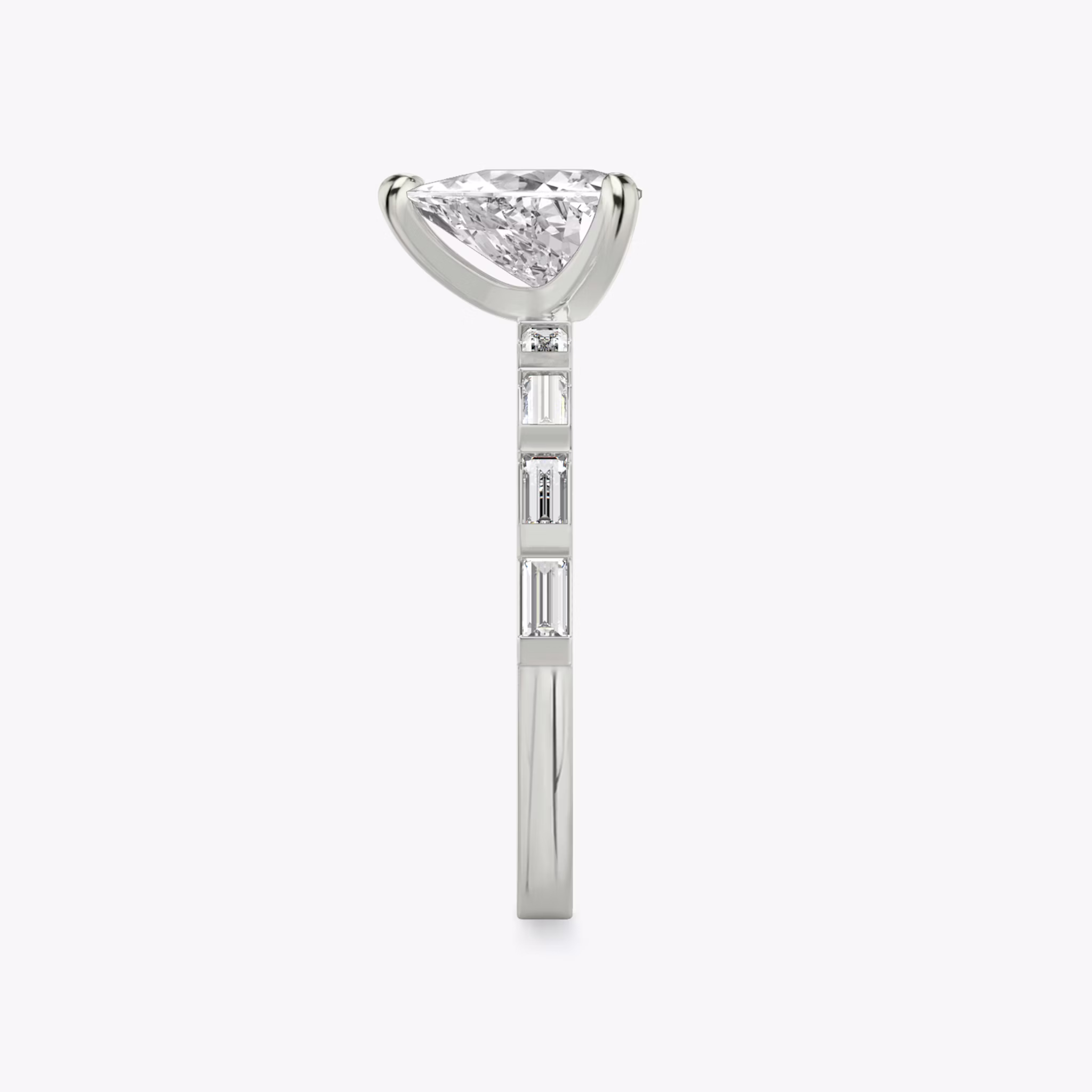The Baguette Bar | Trillion | Platinum | bandAccent: Pavé | diamondOrientation: vertical | caratWeight: other