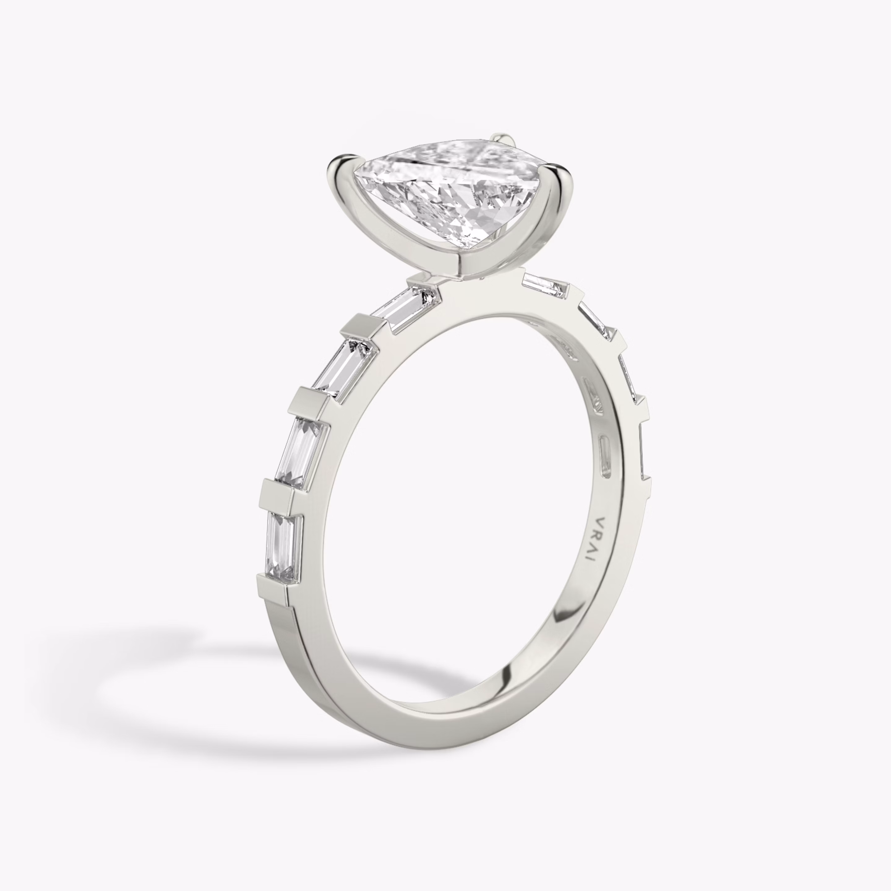 Trillion Baguette Bar Ring