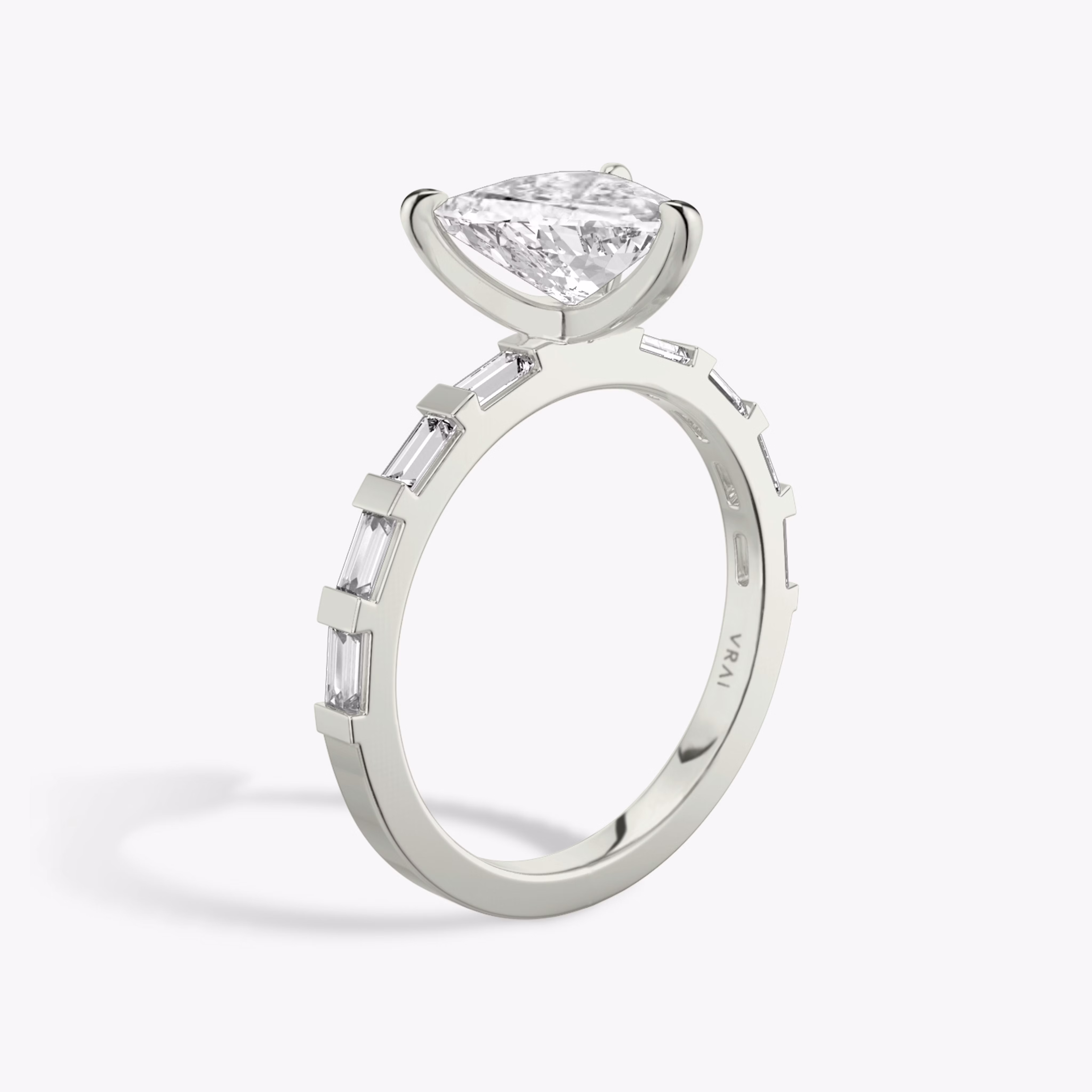 Trillion Baguette Bar Ring