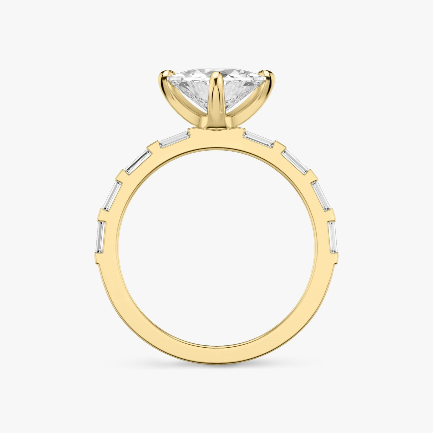 The Baguette Bar | Trillion | 18k | Yellow Gold | bandAccent: Pavé | diamondOrientation: vertical | caratWeight: other