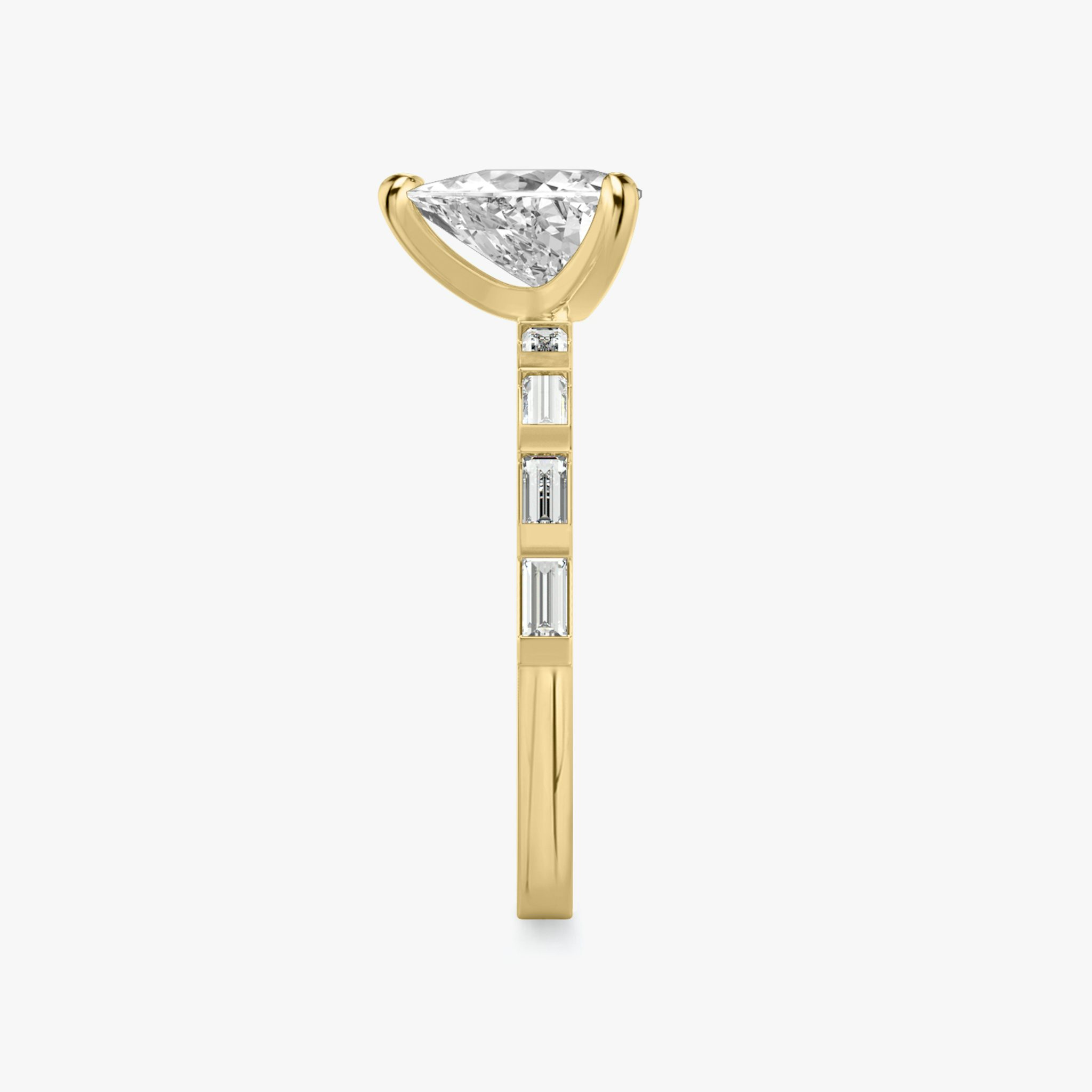 The Baguette Bar | Trillion | 18k | Yellow Gold | bandAccent: Pavé | diamondOrientation: vertical | caratWeight: other