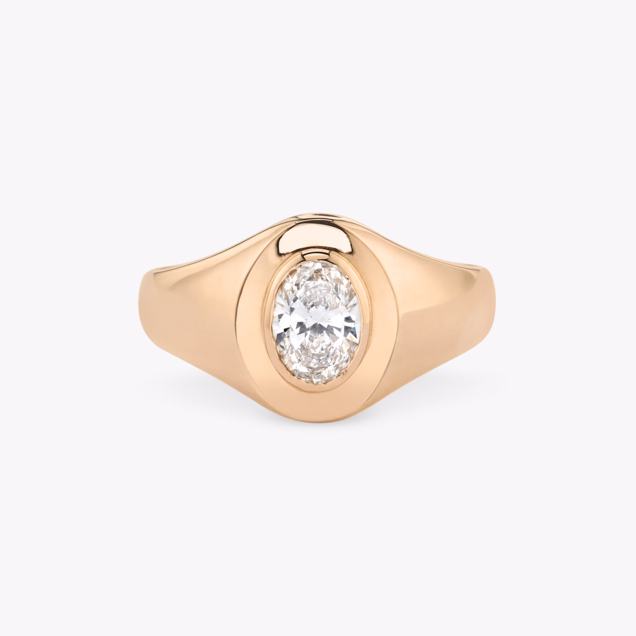 VRAI Signet Ring | Oval | 14k | Rose Gold