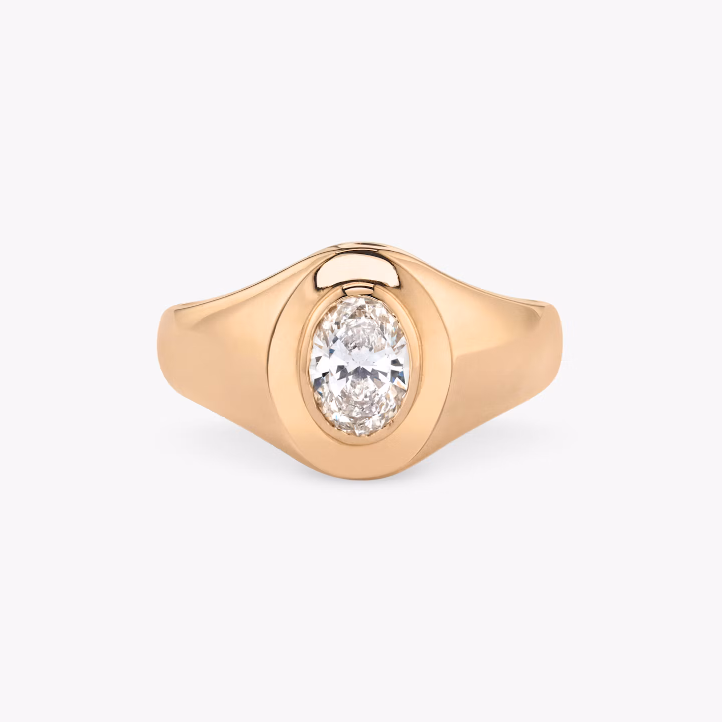 VRAI Signet Ring Oval | Rose Gold