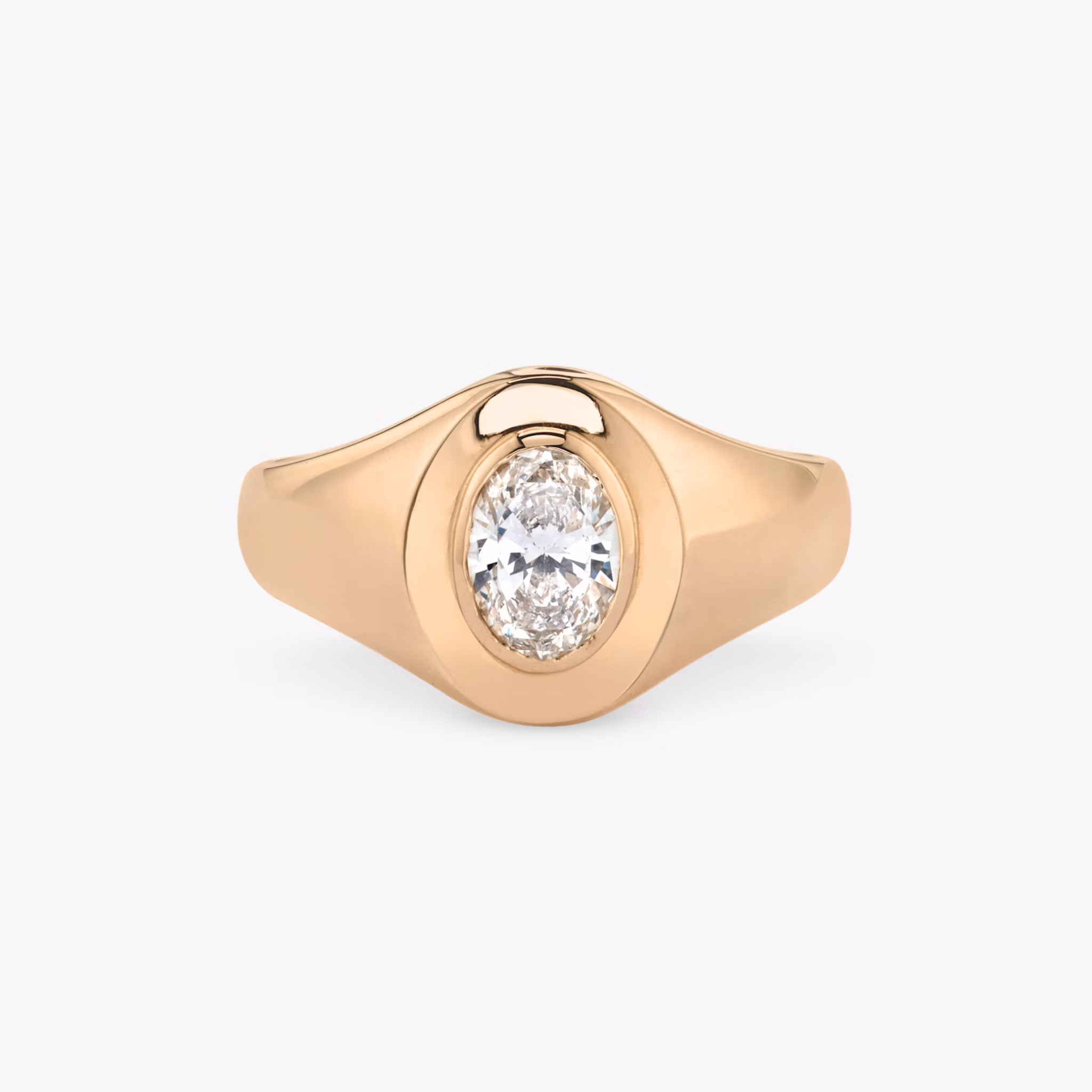 VRAI Signet Ring Oval | Rose Gold