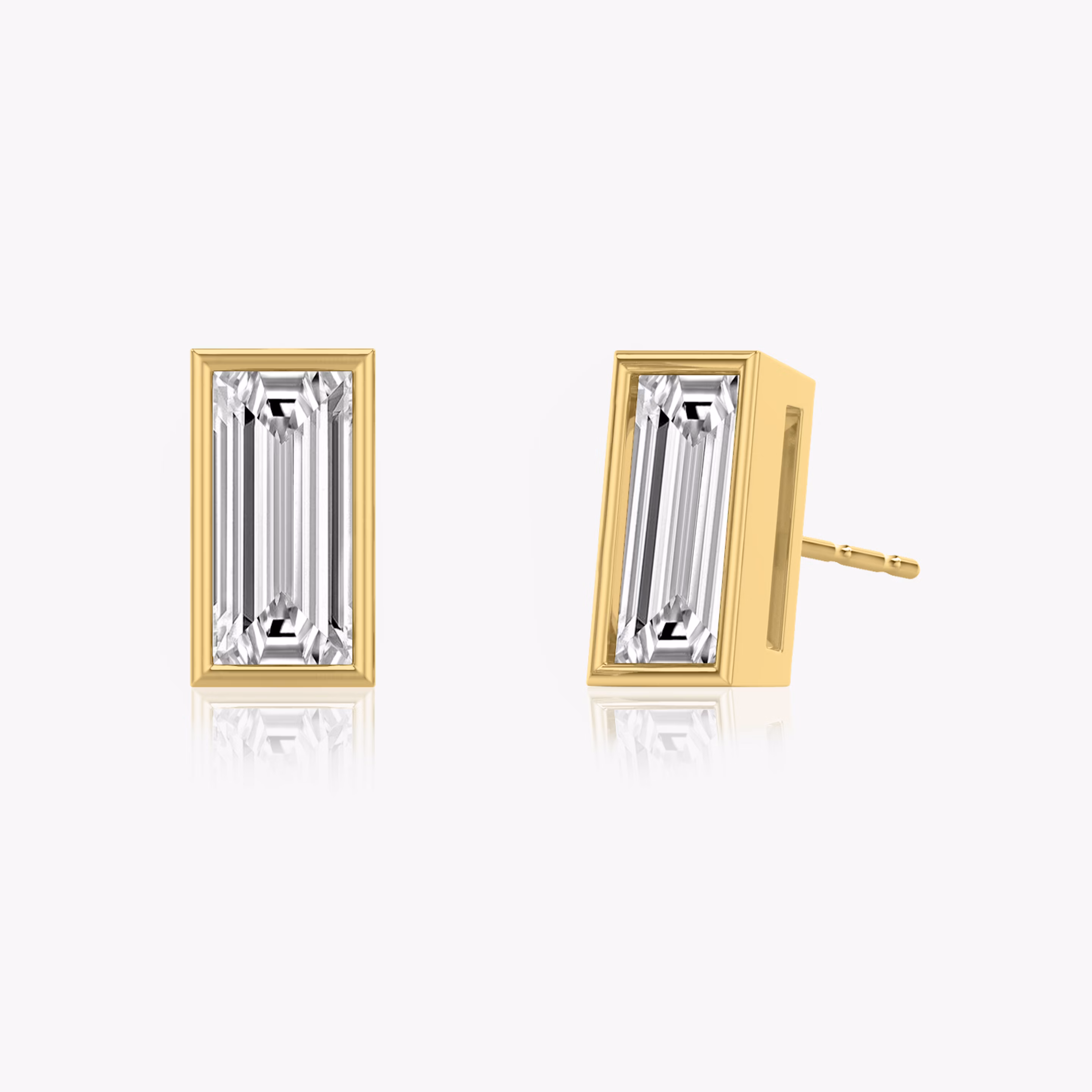 Bezel Solitaire Studs