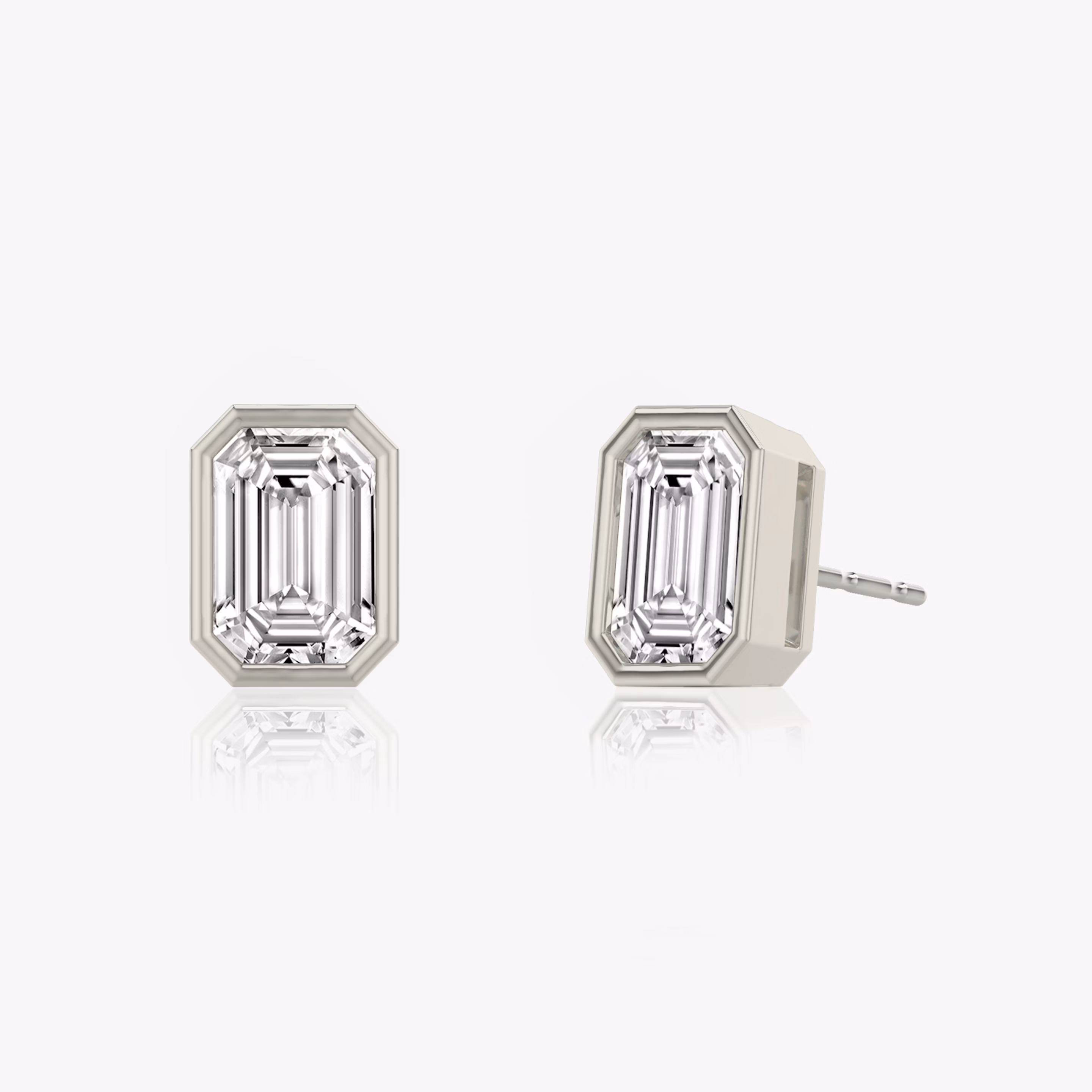 Bezel Solitaire Studs