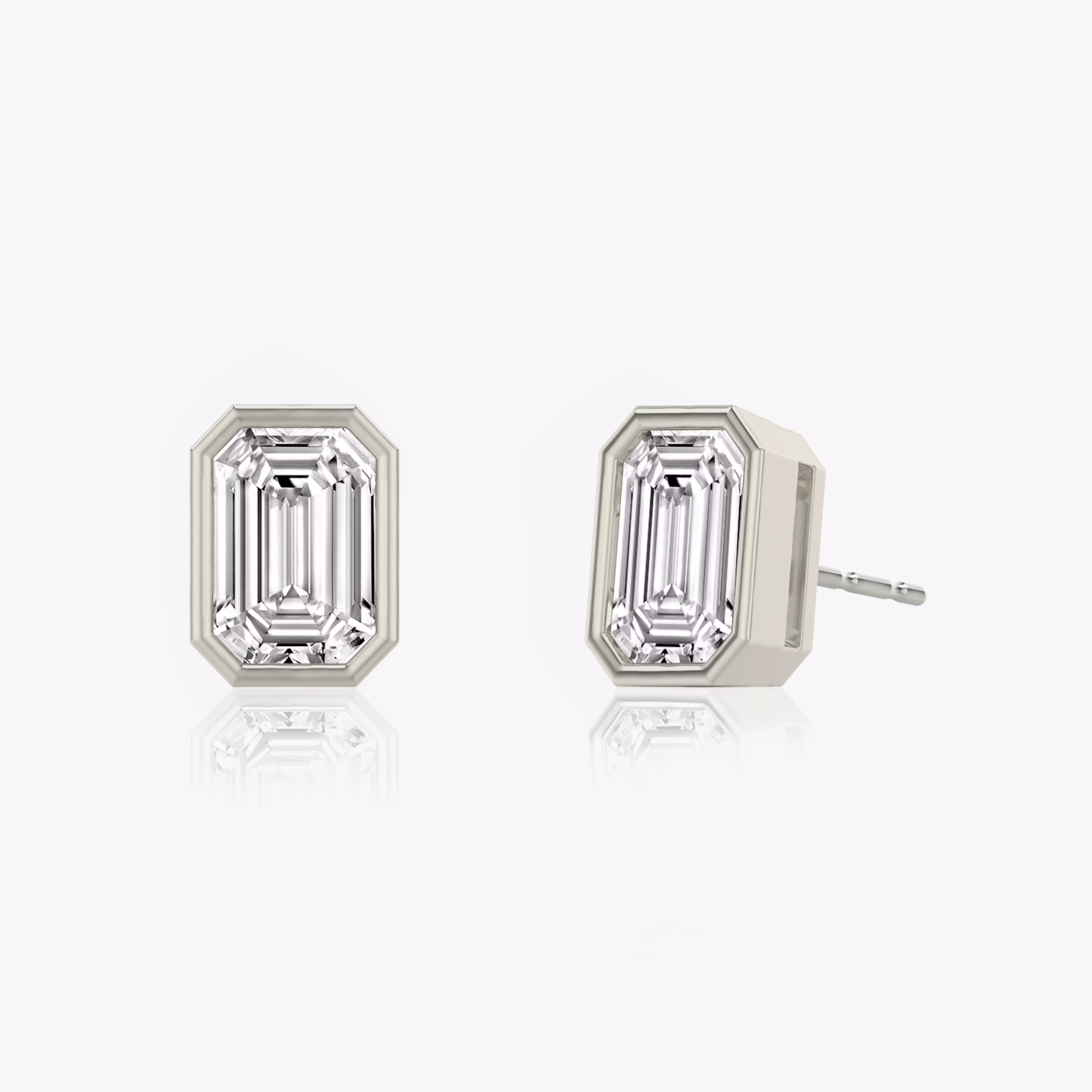 Bezel Solitaire Studs